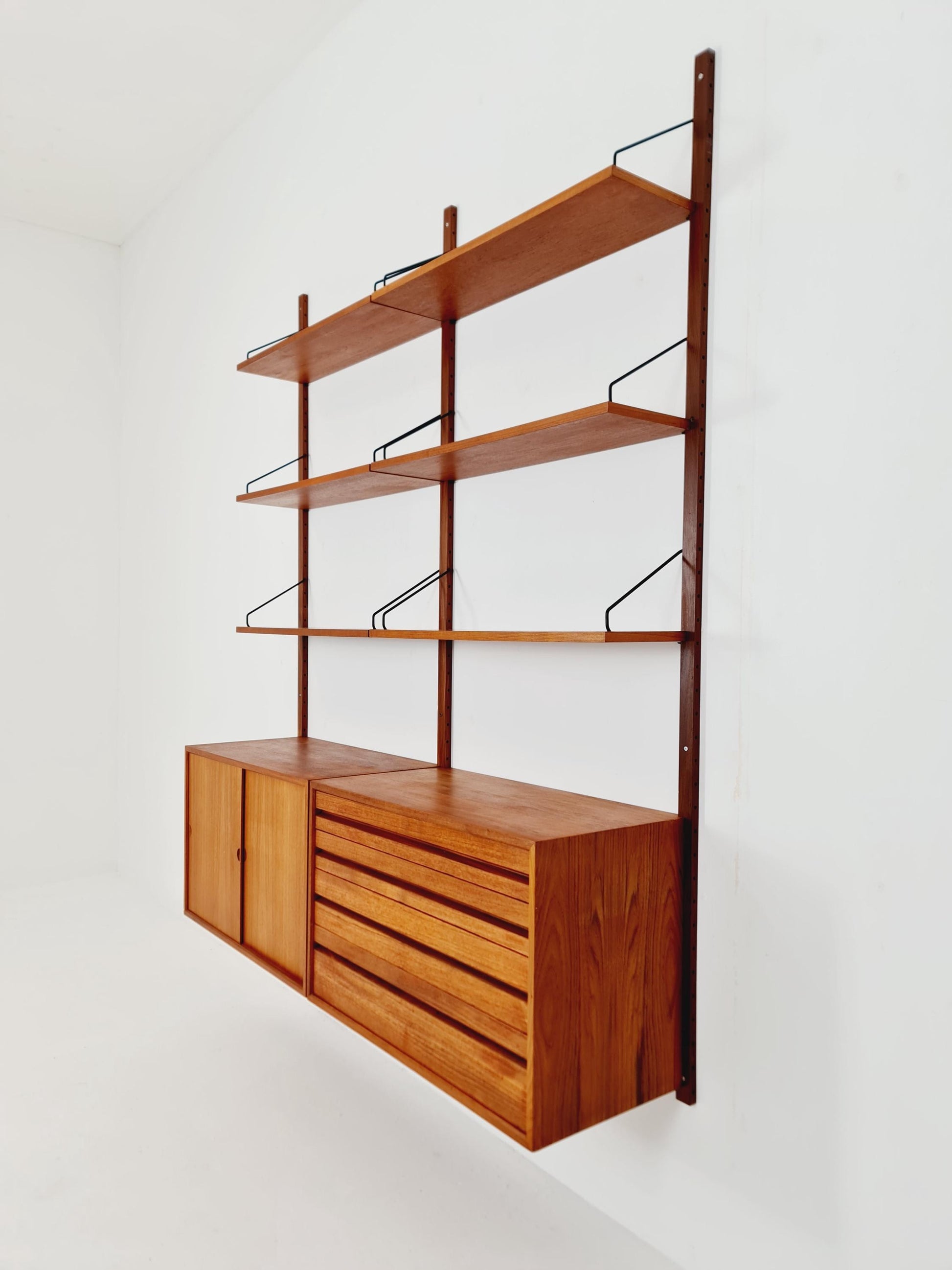 Mid century Danish Teak Wall Unit by Poul Cadovius for Cado, Denmark, 1960s