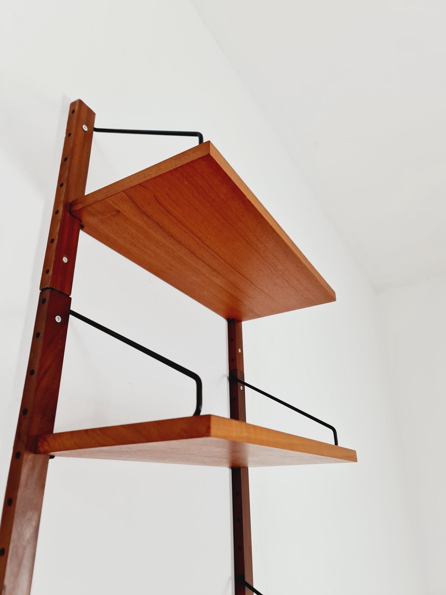 Midcentury Danish Teak Wall-Mounted Shelving Unit, by Royal for Poul Cadovius, 1960s