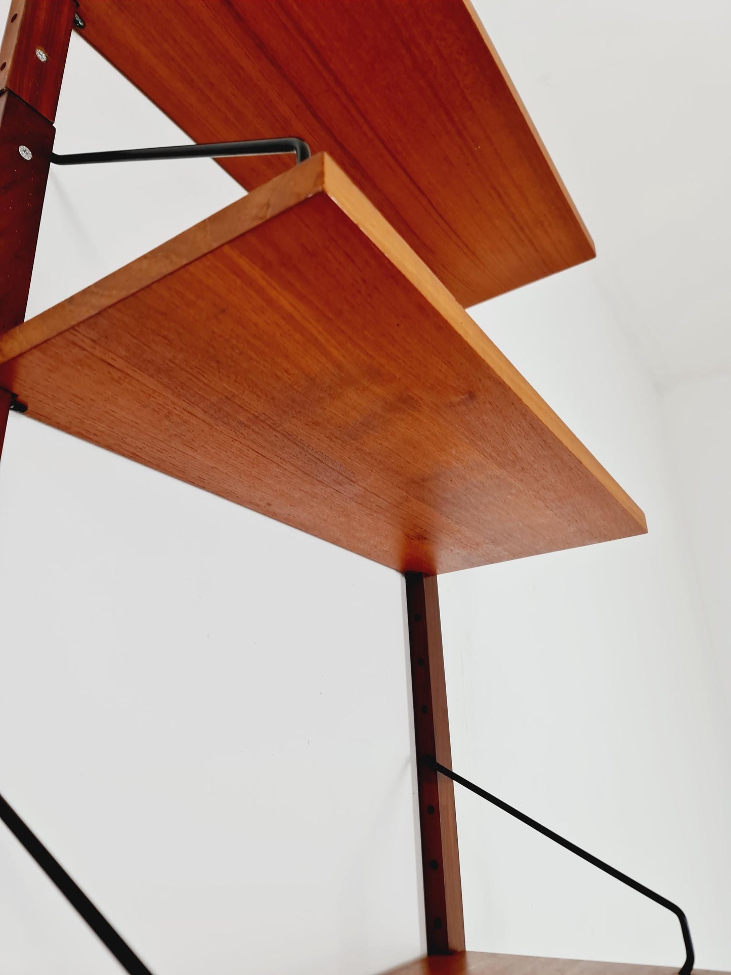 Midcentury Danish Teak Wall-Mounted Shelving Unit, by Royal for Poul Cadovius, 1960s