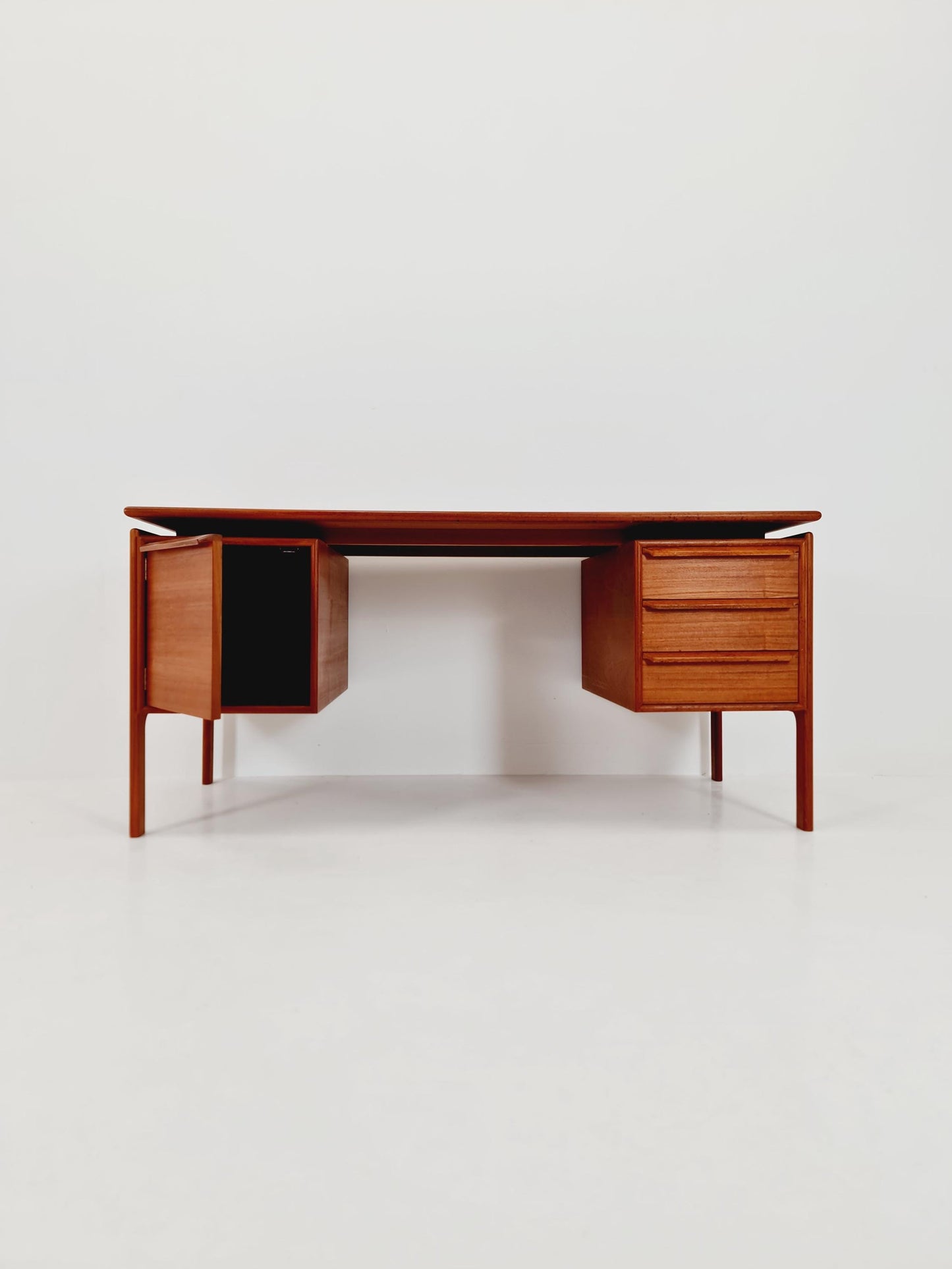 Danish teak Freestanding desk by C.V , Denmark, 1960s