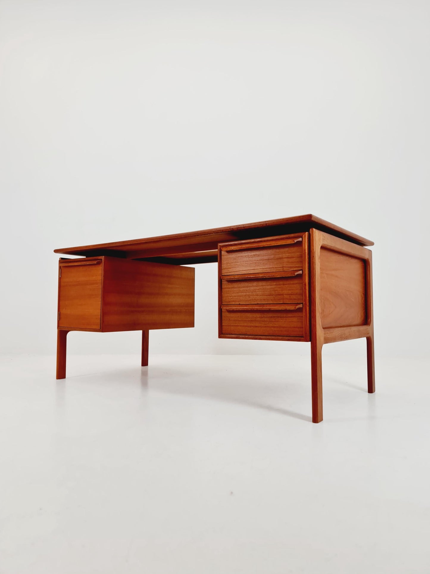 Danish teak Freestanding desk by C.V , Denmark, 1960s