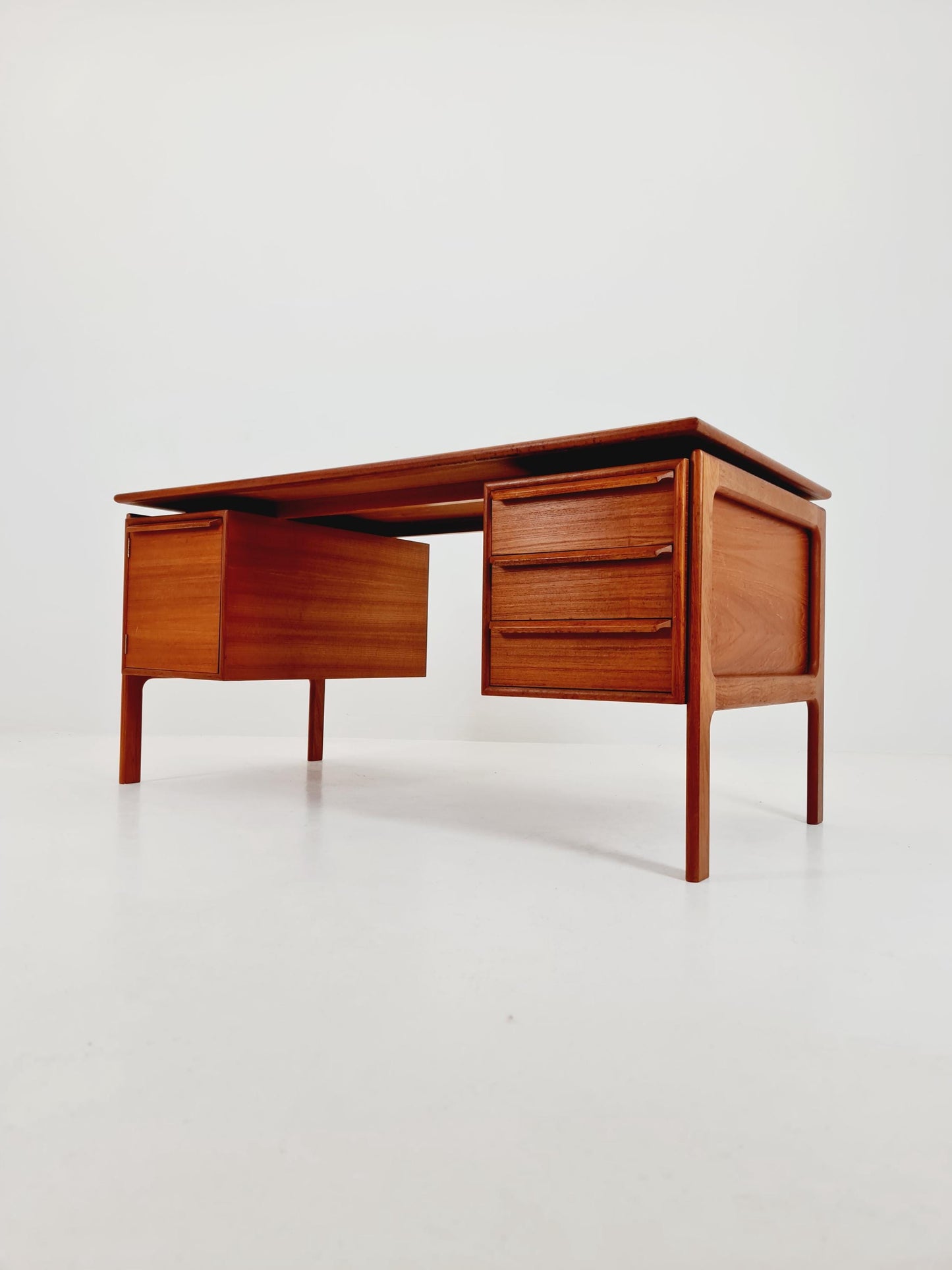 Danish teak Freestanding desk by C.V , Denmark, 1960s