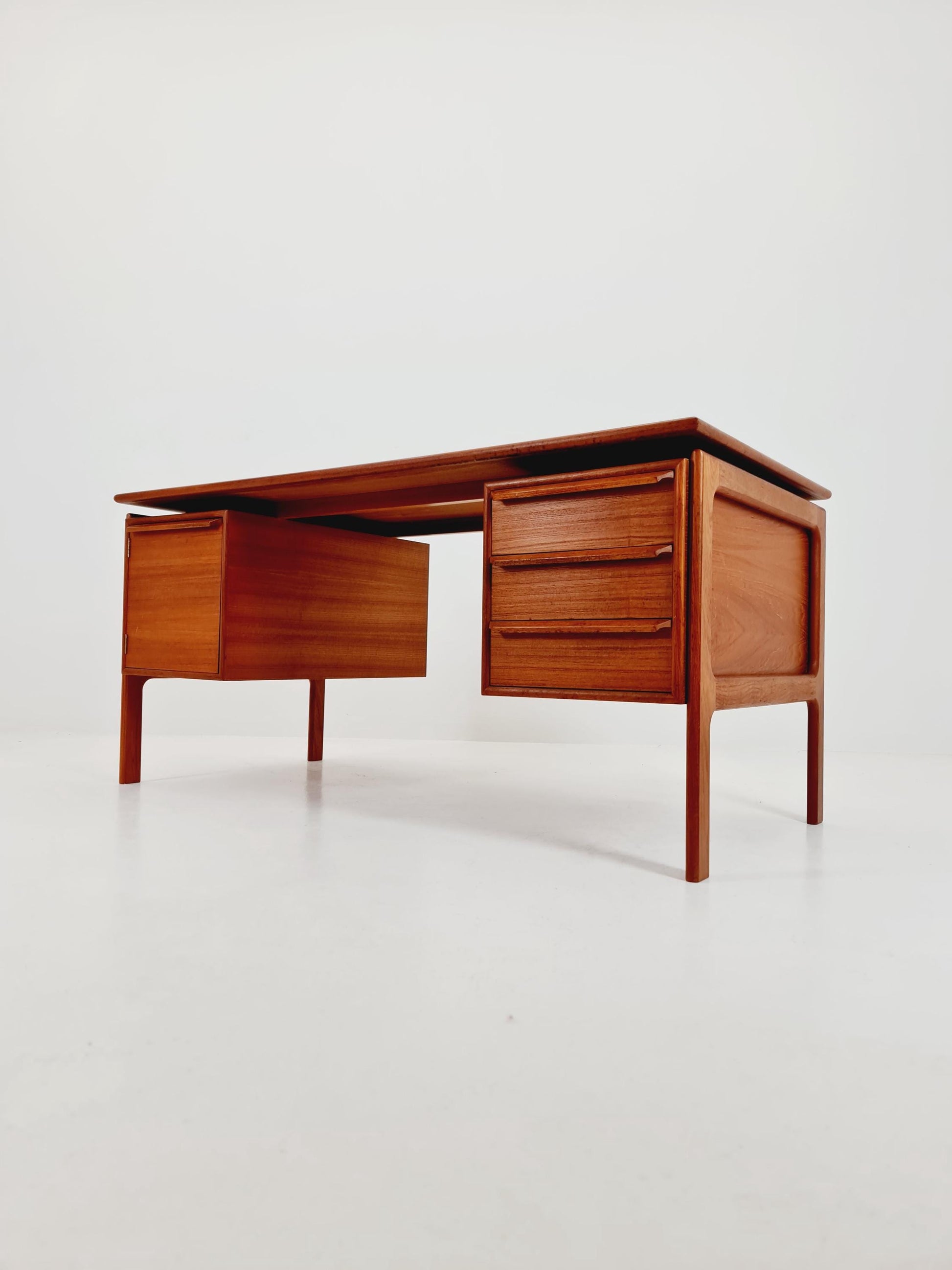 Danish teak Freestanding desk by C.V , Denmark, 1960s