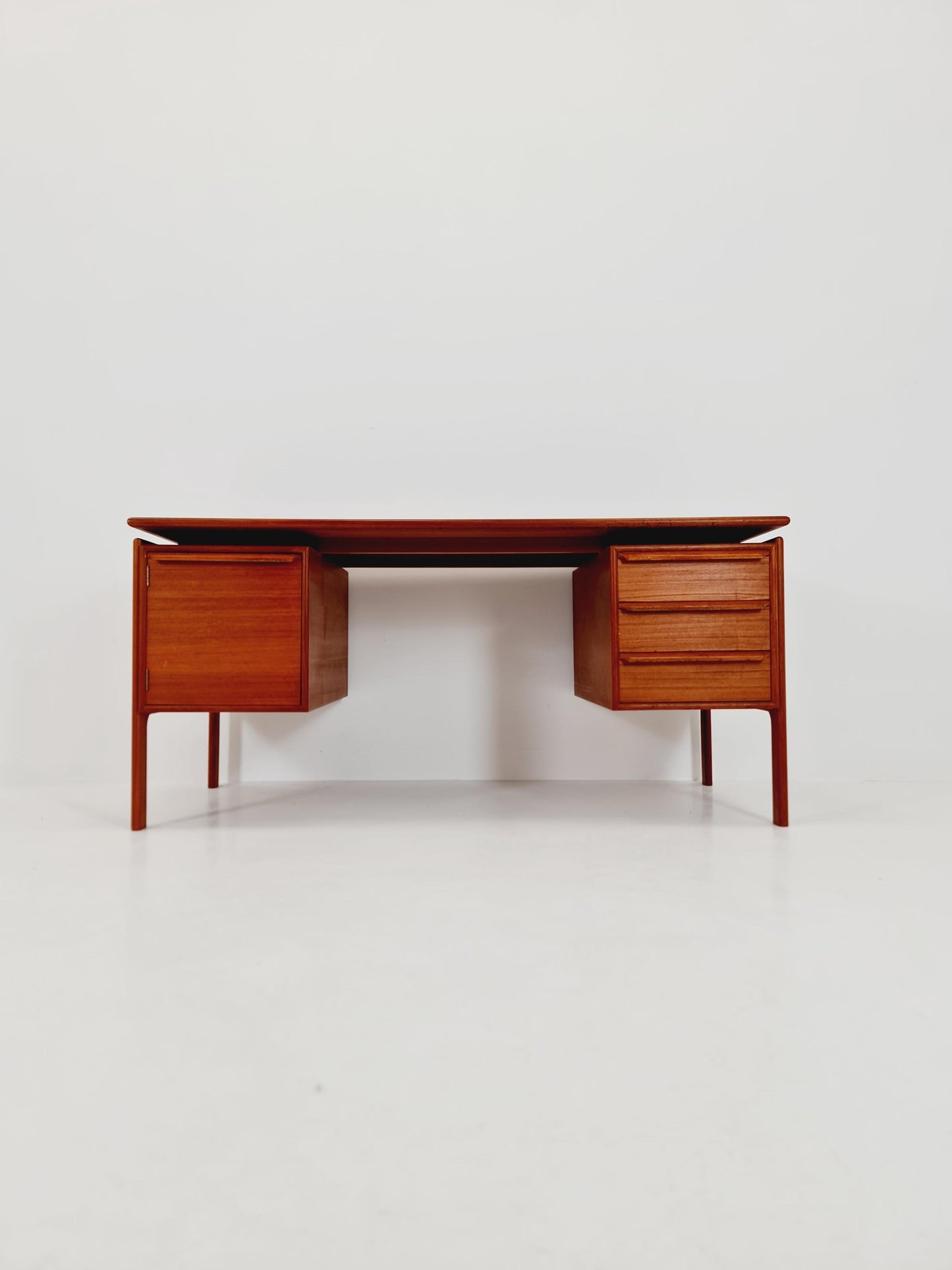 Danish teak Freestanding desk by C.V , Denmark, 1960s