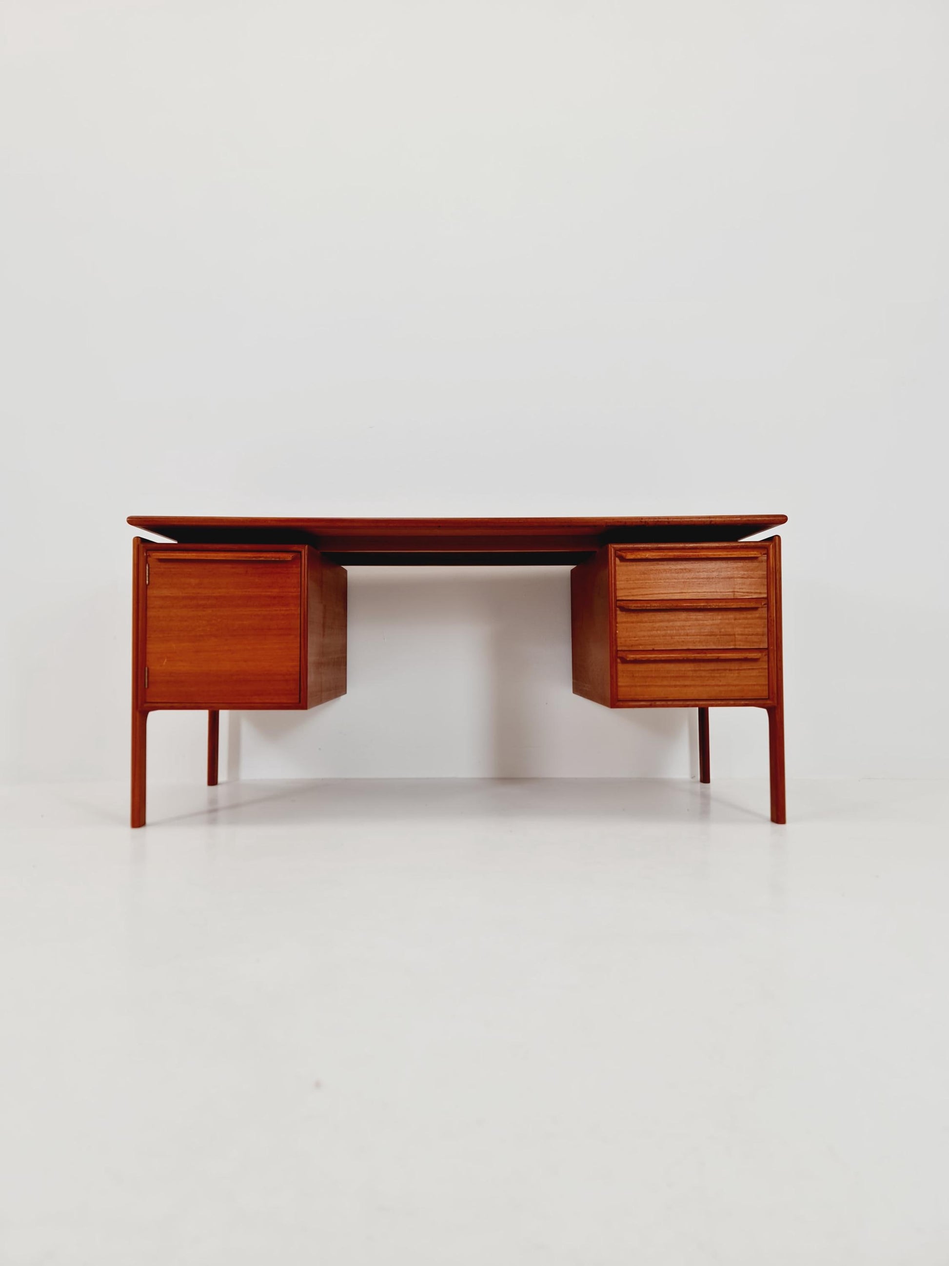 Danish teak Freestanding desk by C.V , Denmark, 1960s