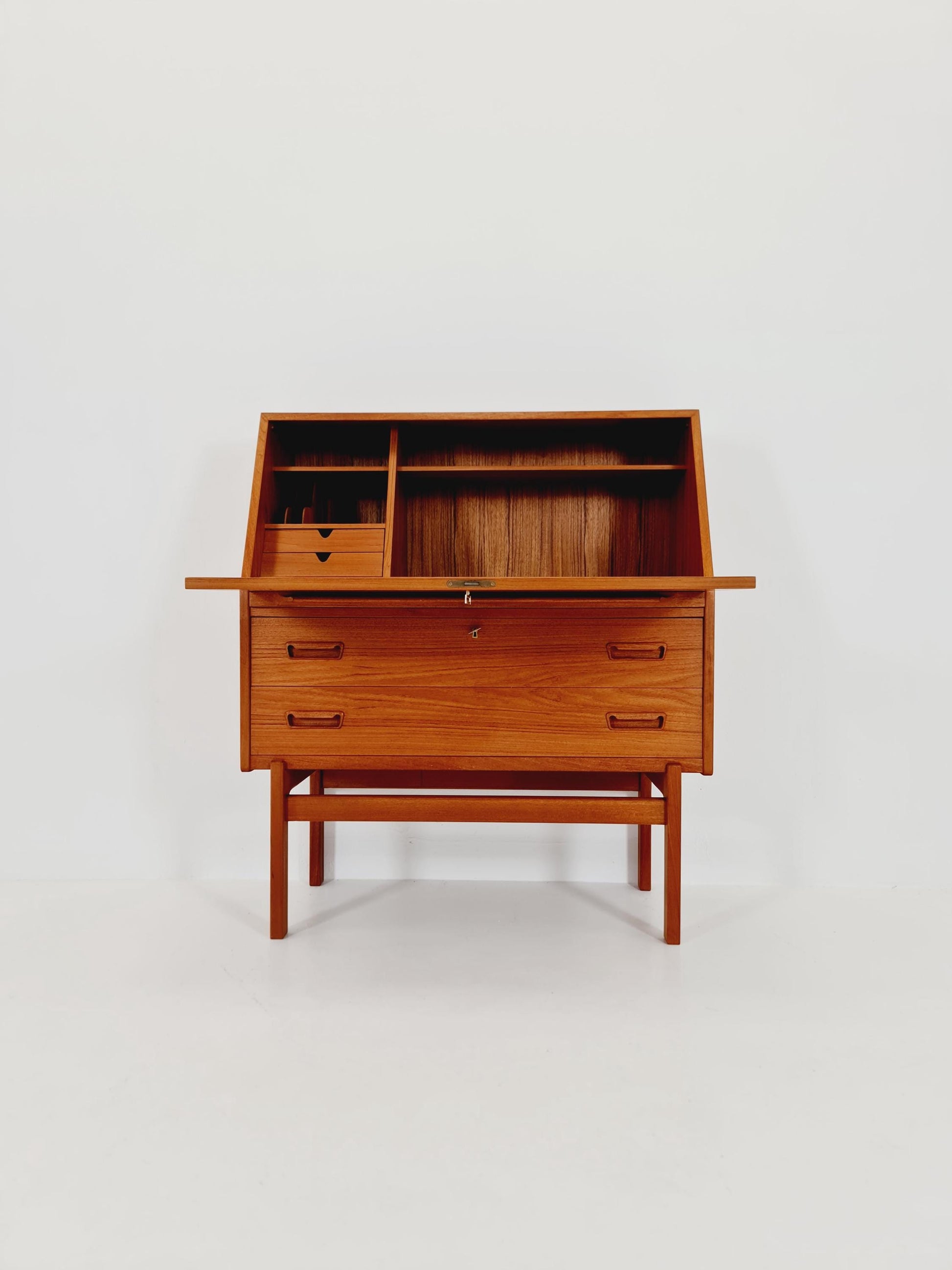 Rare Midcentury Danish vintage teak secretary,By Arne Wahl Iversen, 1960s