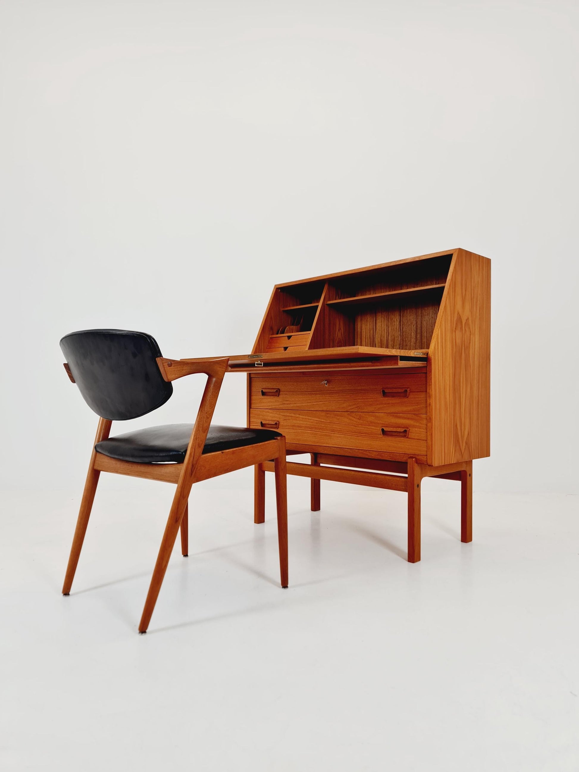 Rare Midcentury Danish vintage teak secretary,By Arne Wahl Iversen, 1960s