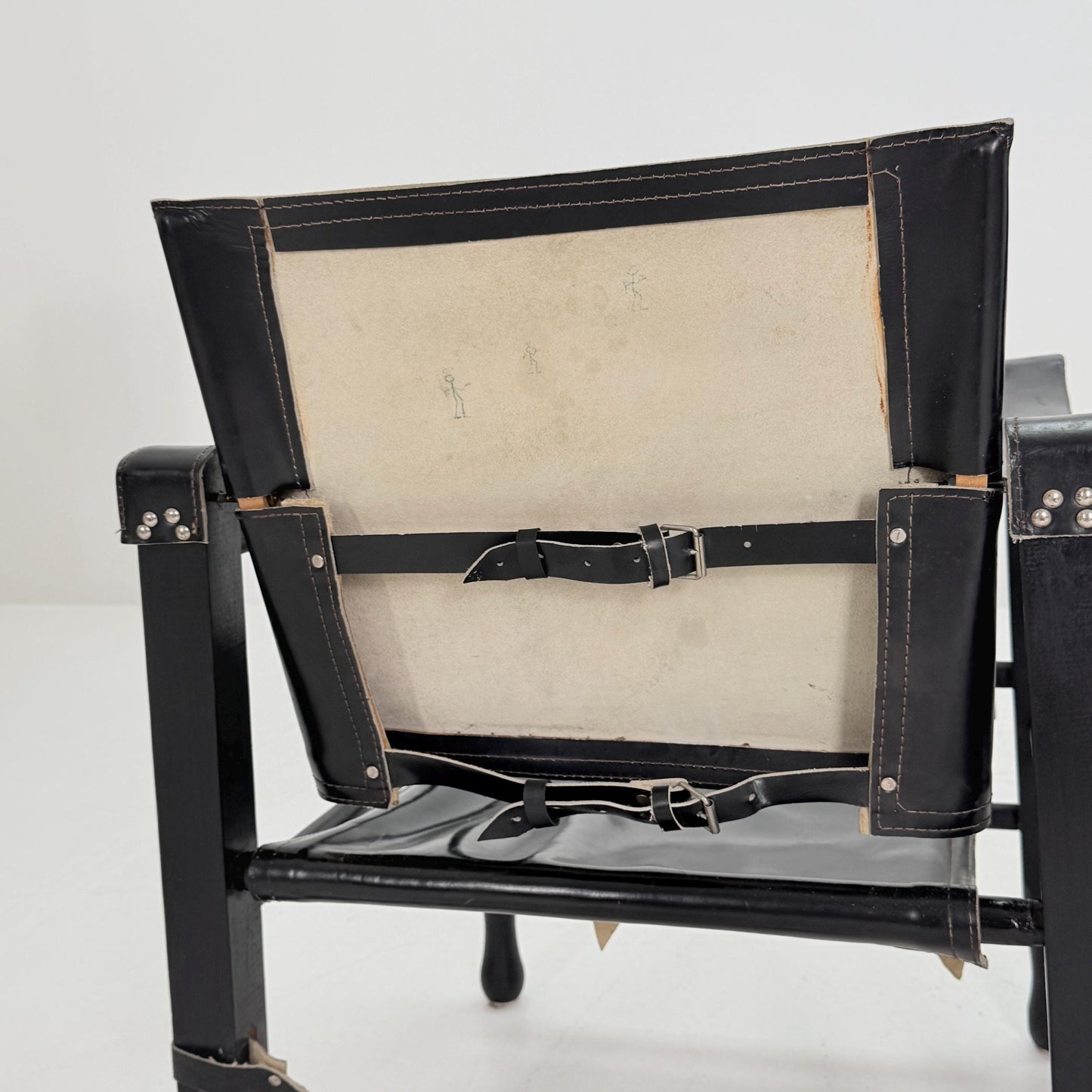 1 of 2 Mid century Safari Chair by Aage Bruun & Son, Denmark, 1960s