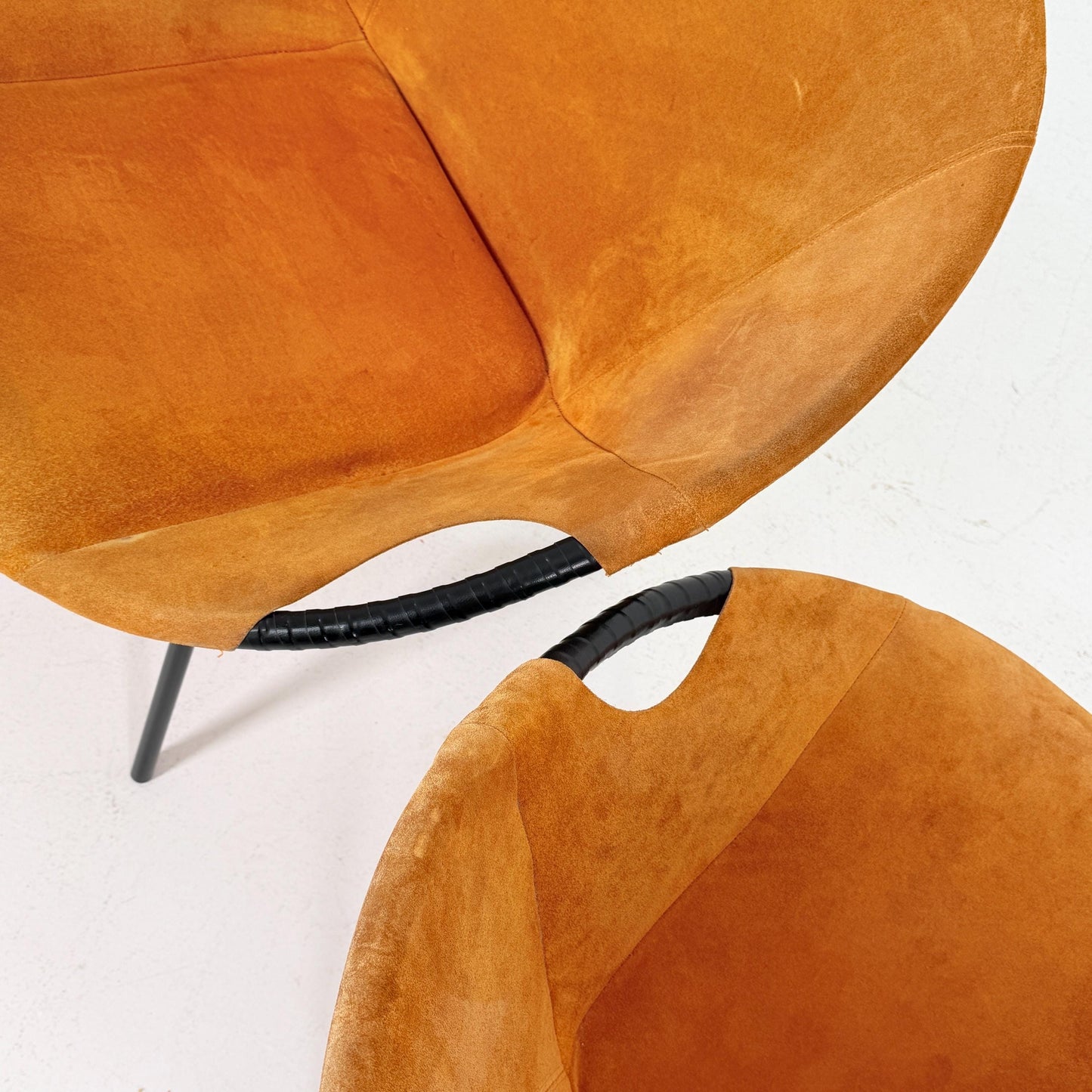 Set of 2 Mid-Century Circle Balloon Chairs by Lusch, manufactured for Lusch & Co., 1960s Germany