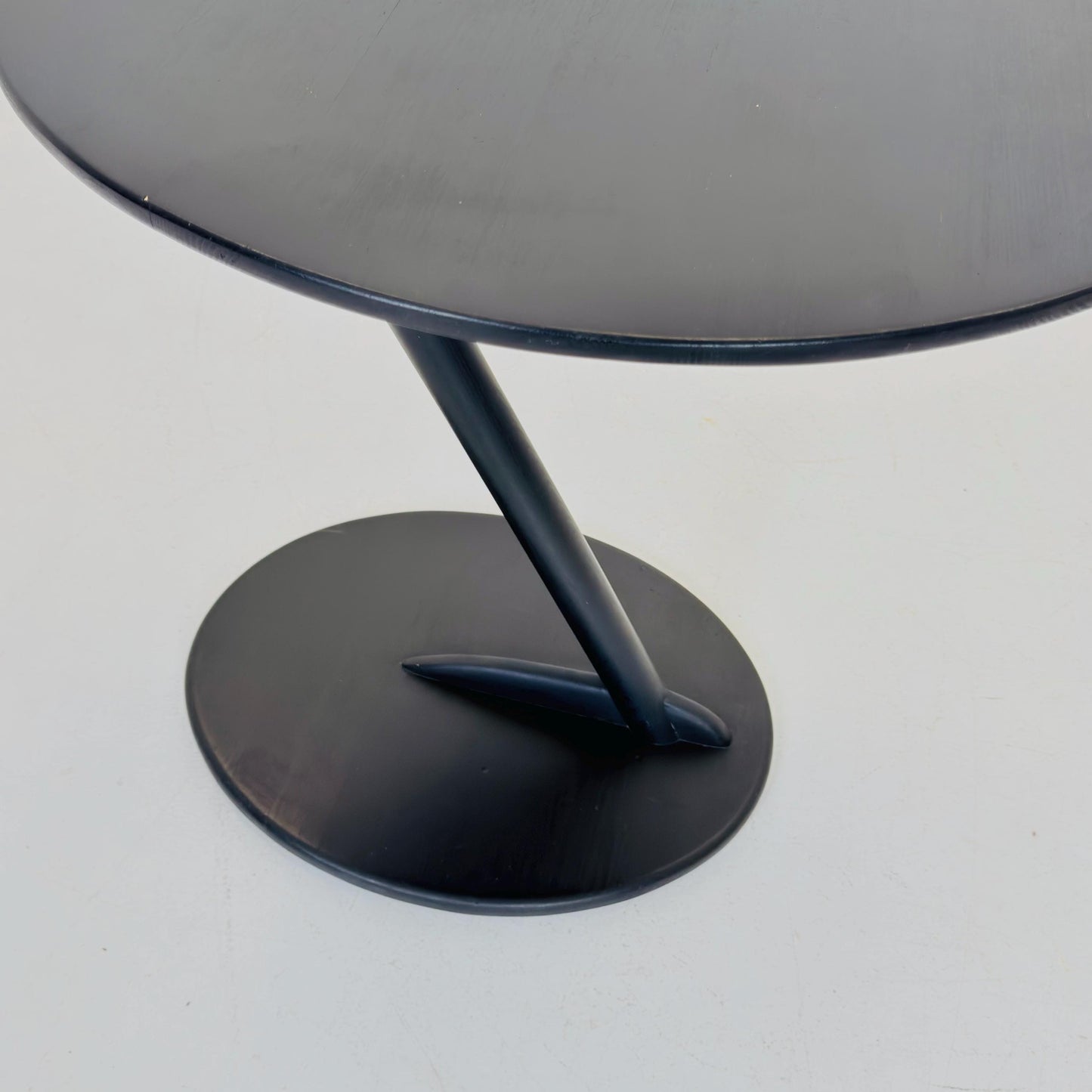 Mid century Modern Ellipse Black Side Table – Germany, 1980s