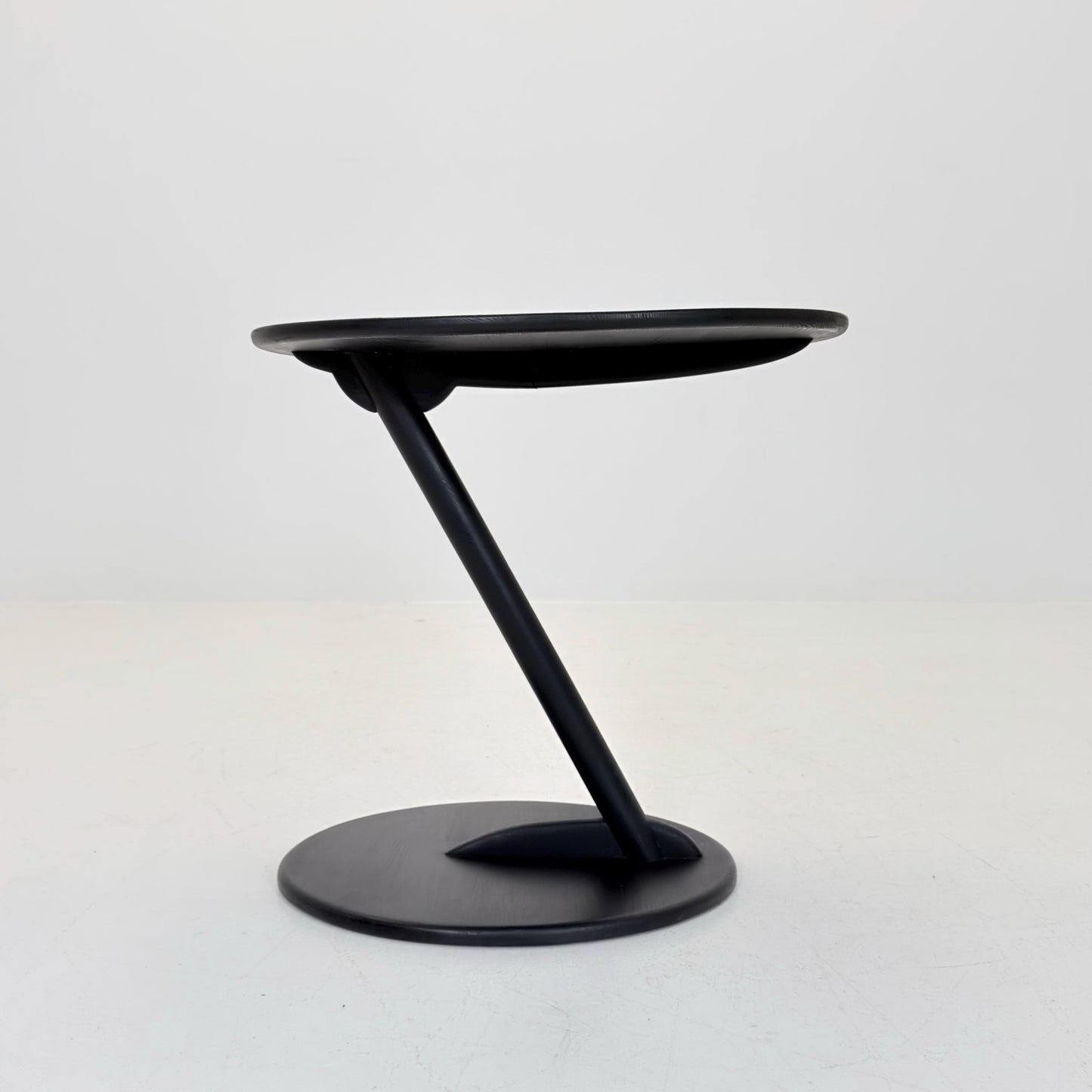 Mid century Modern Ellipse Black Side Table – Germany, 1980s