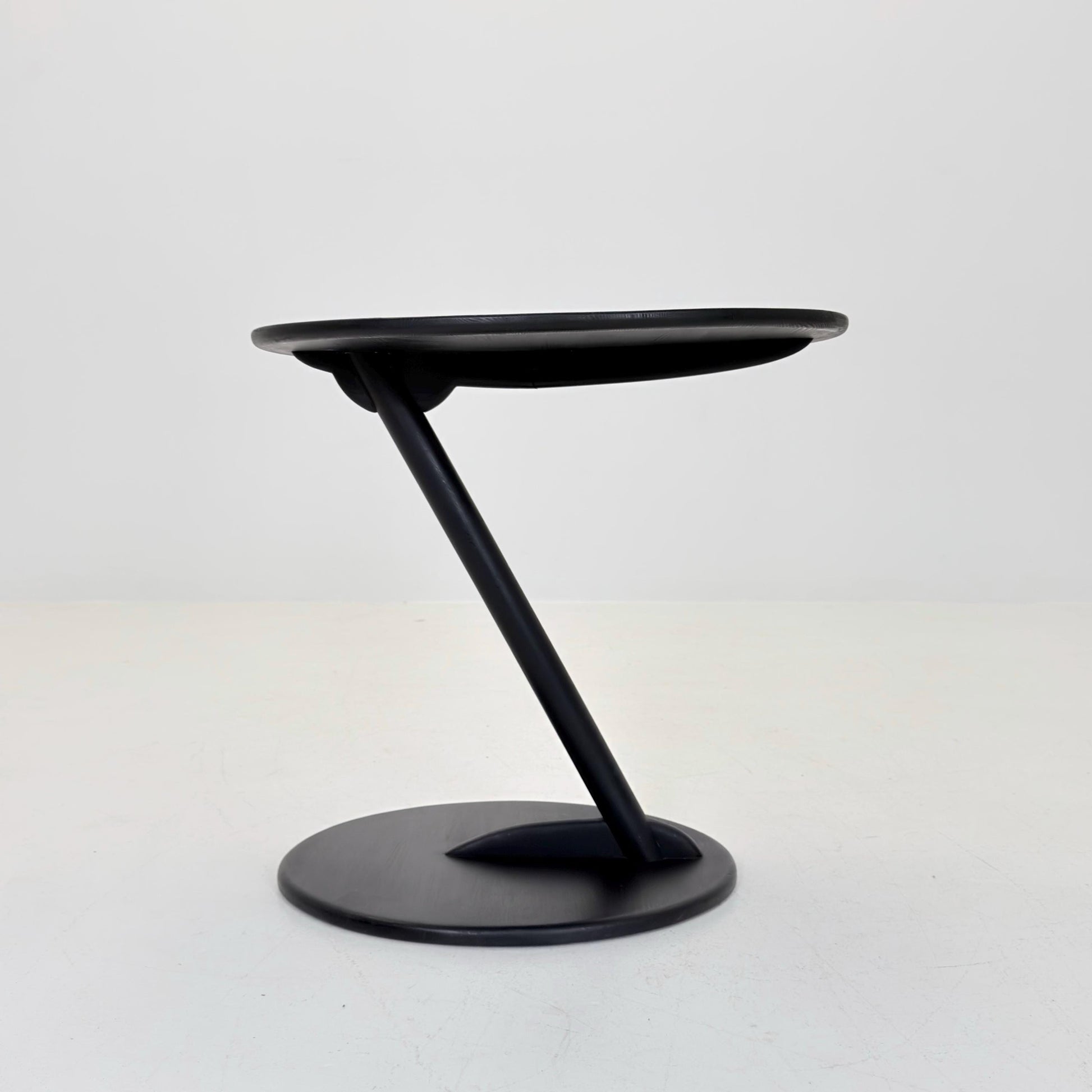 Mid century Modern Ellipse Black Side Table – Germany, 1980s