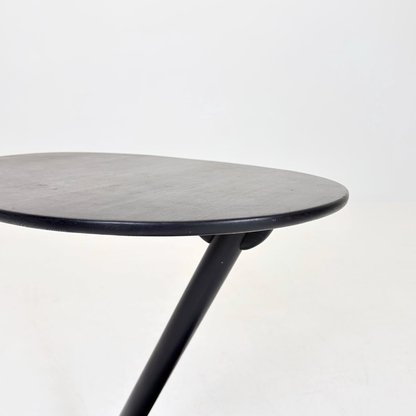 Mid century Modern Ellipse Black Side Table – Germany, 1980s