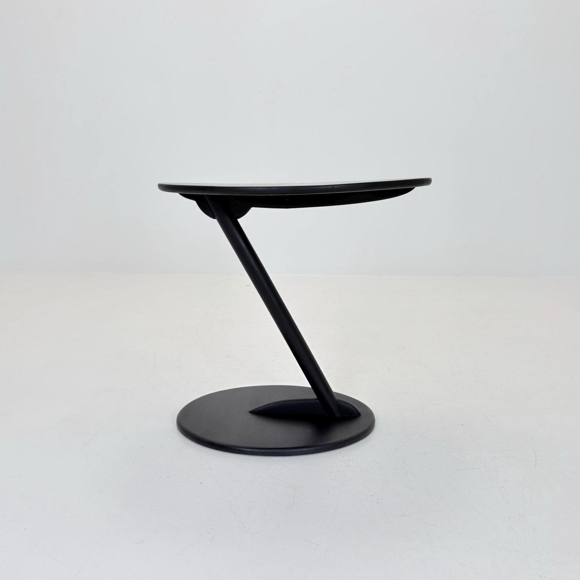 Mid century Modern Ellipse Black Side Table – Germany, 1980s
