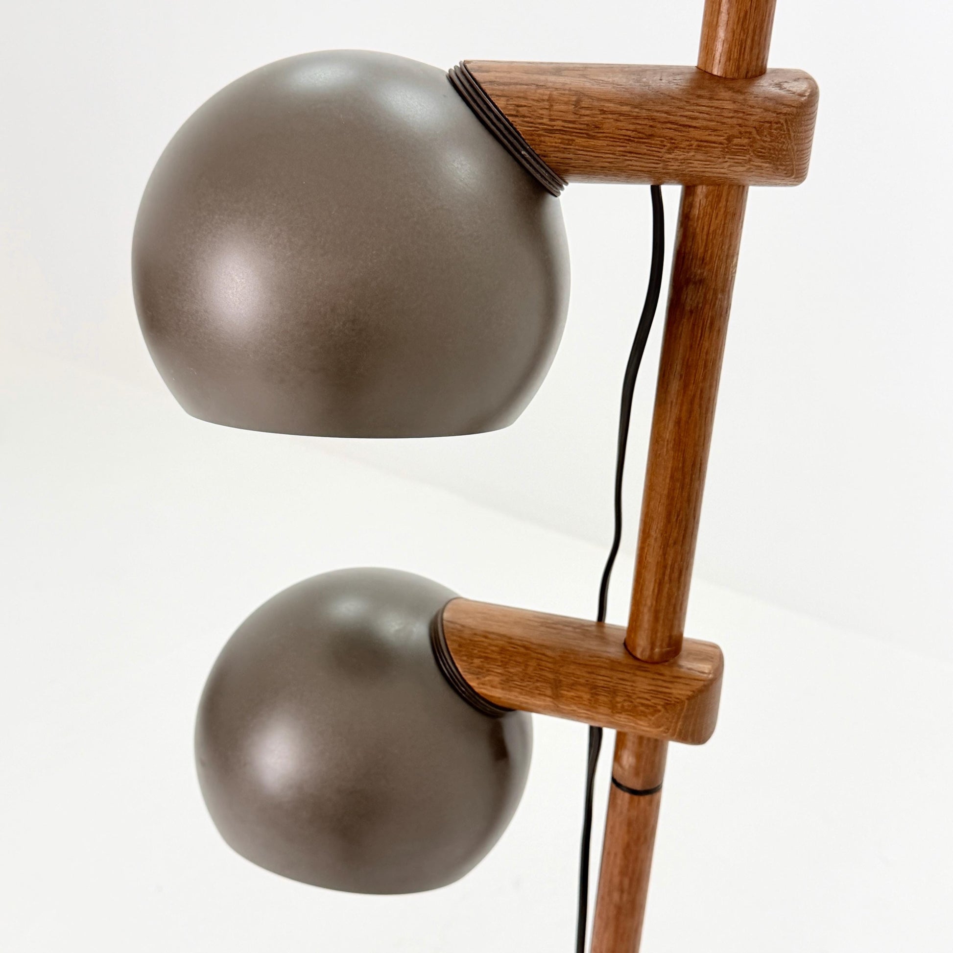 Mid Century Oak Floor Lamp by Temde Leuchten Switzerland 1960s
