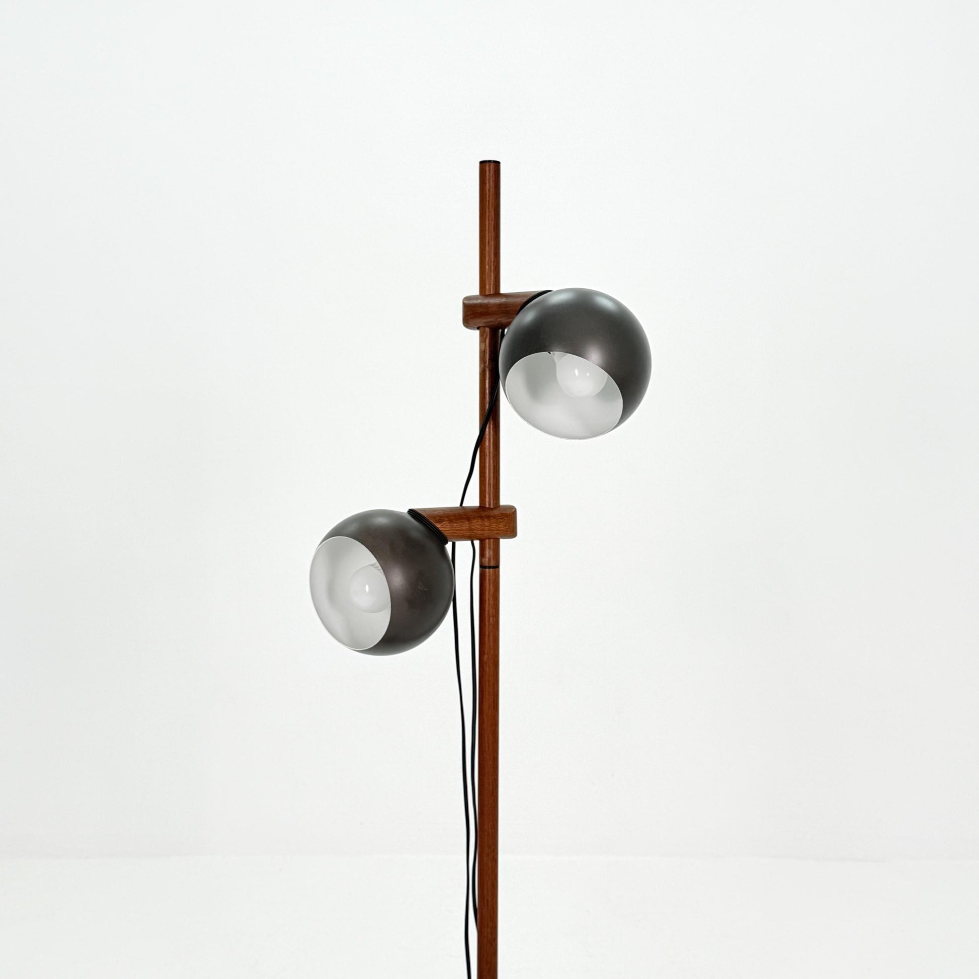 Mid Century Oak Floor Lamp by Temde Leuchten Switzerland 1960s
