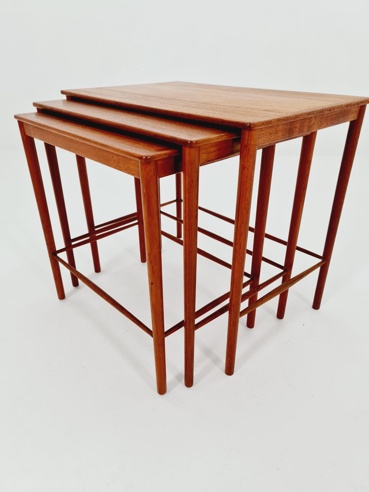 Midcentury Danish teak Nesting Tables by Kaj Winding For P.Jeppesen , 3 Set 1960s