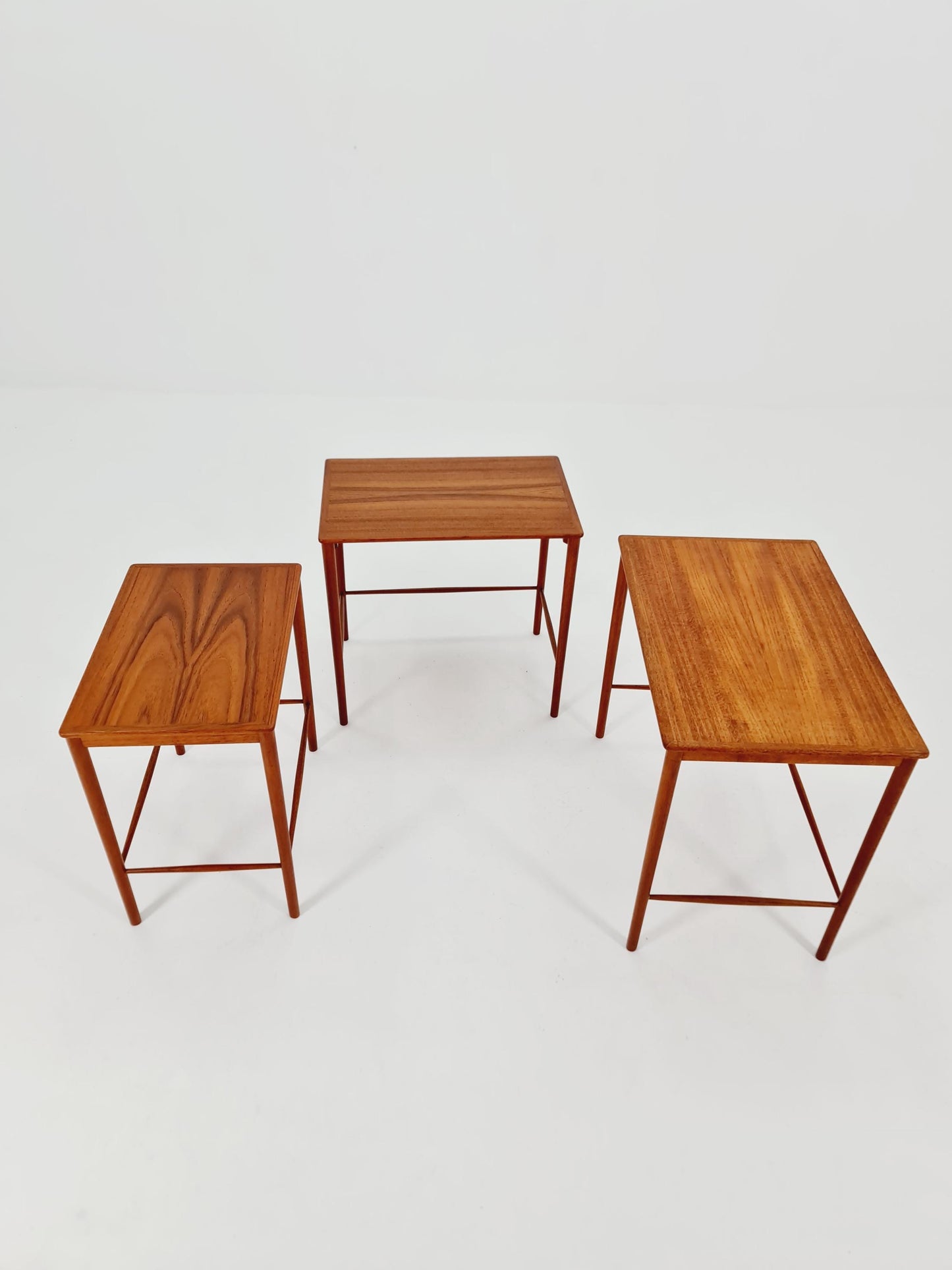 Midcentury Danish teak Nesting Tables by Kaj Winding For P.Jeppesen , 3 Set 1960s