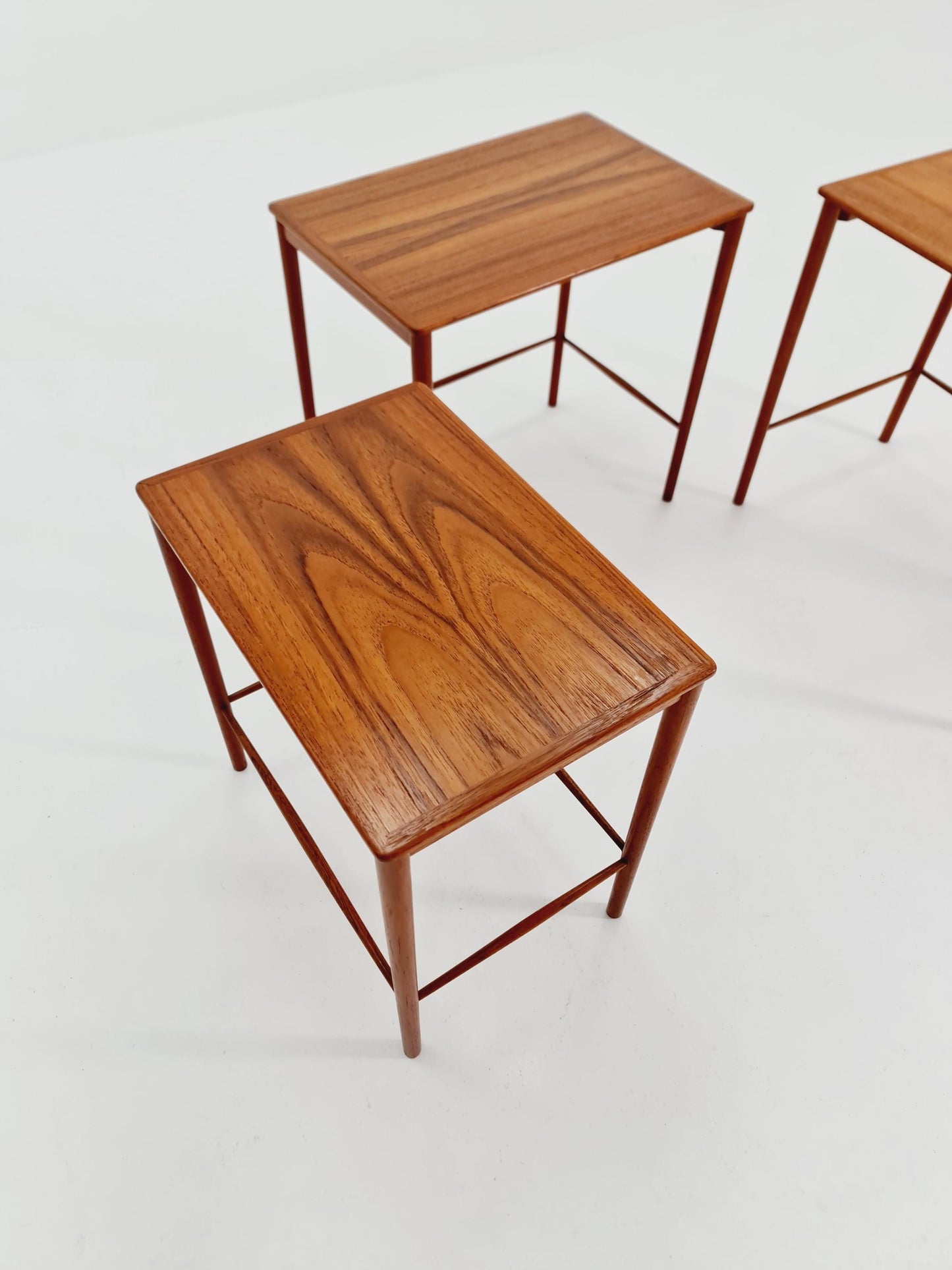 Midcentury Danish teak Nesting Tables by Kaj Winding For P.Jeppesen , 3 Set 1960s