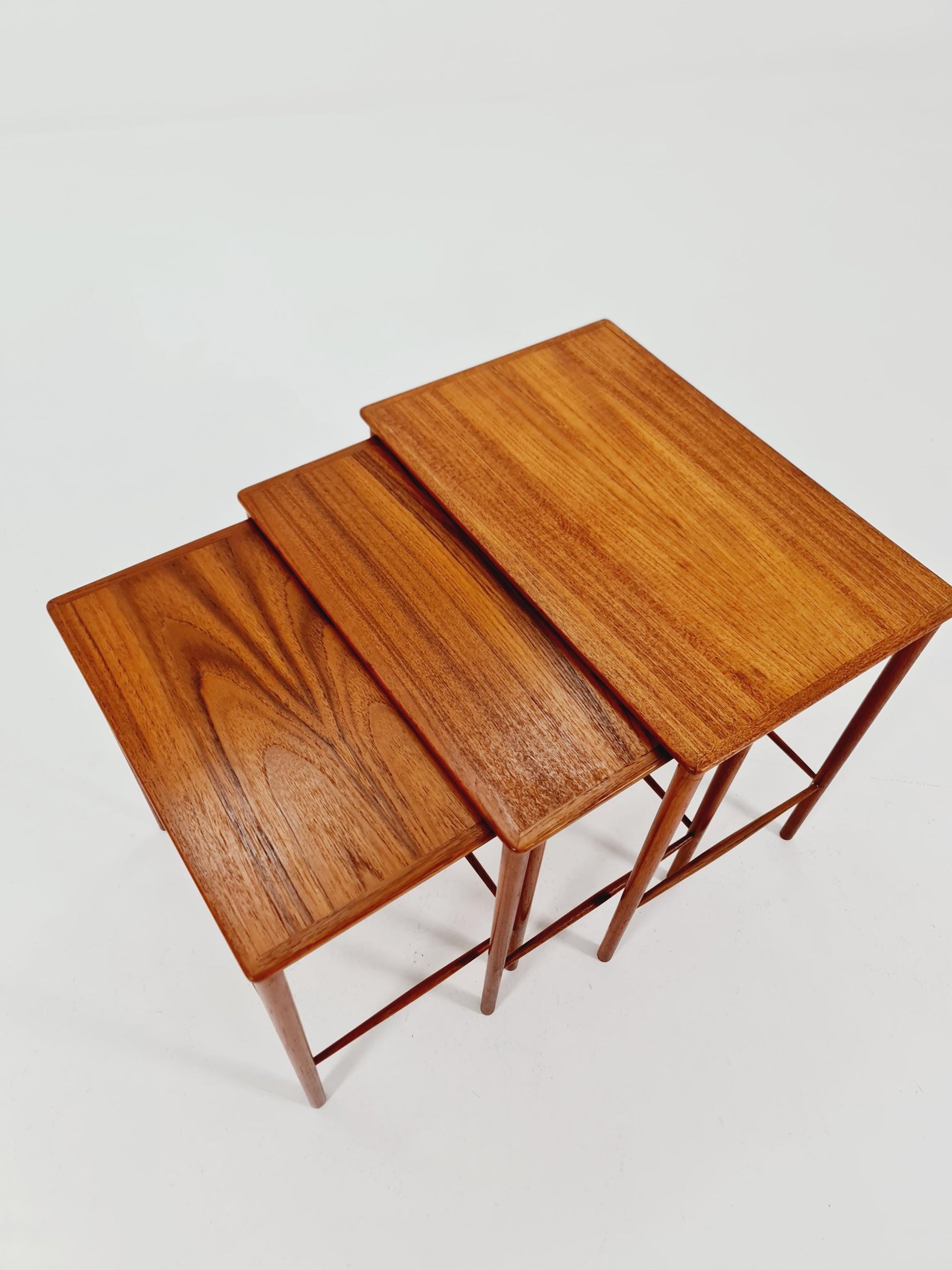 Midcentury Danish teak Nesting Tables by Kaj Winding For P.Jeppesen , 3 Set 1960s