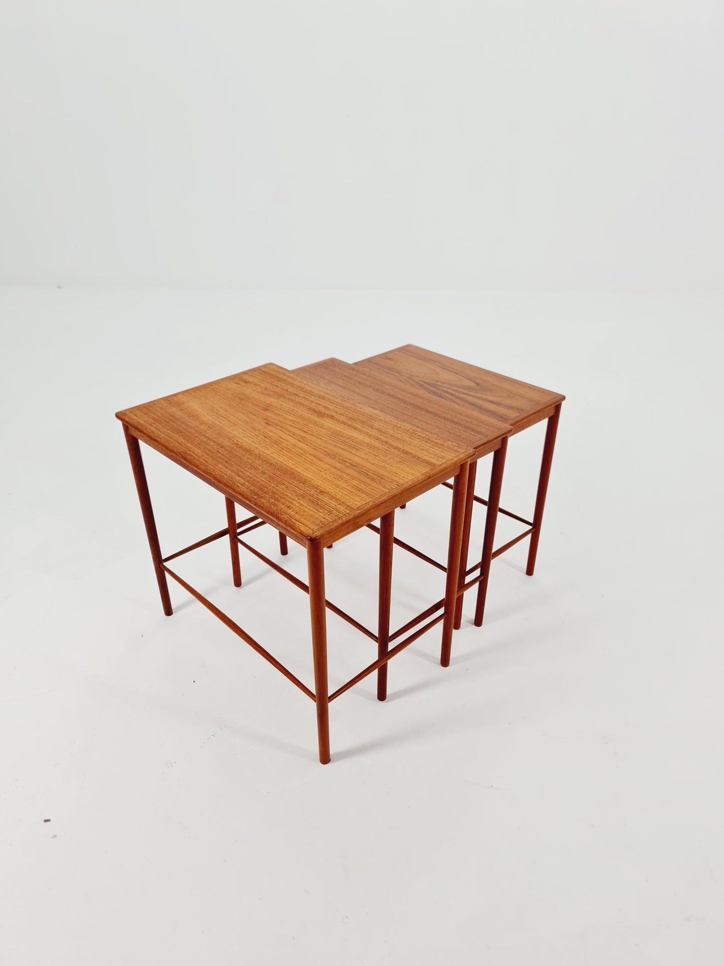 Midcentury Danish teak Nesting Tables by Kaj Winding For P.Jeppesen , 3 Set 1960s