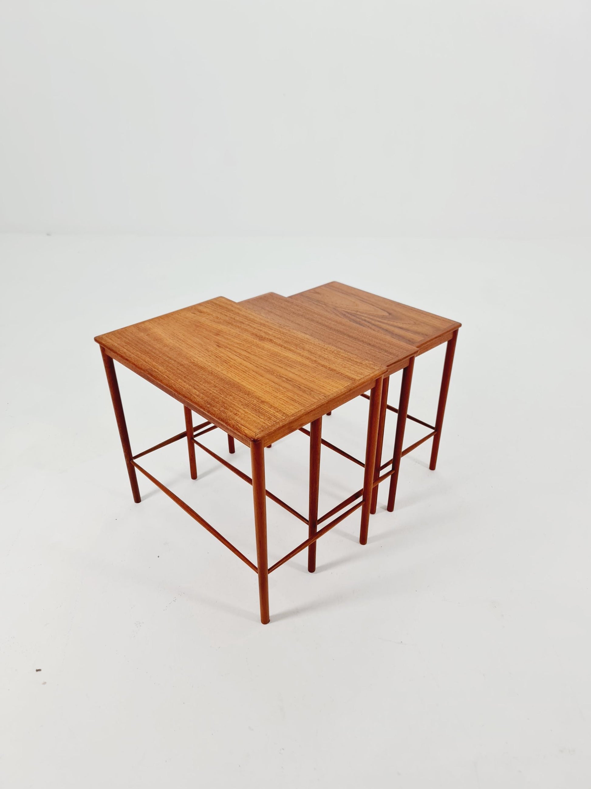 Midcentury Danish teak Nesting Tables by Kaj Winding For P.Jeppesen , 3 Set 1960s