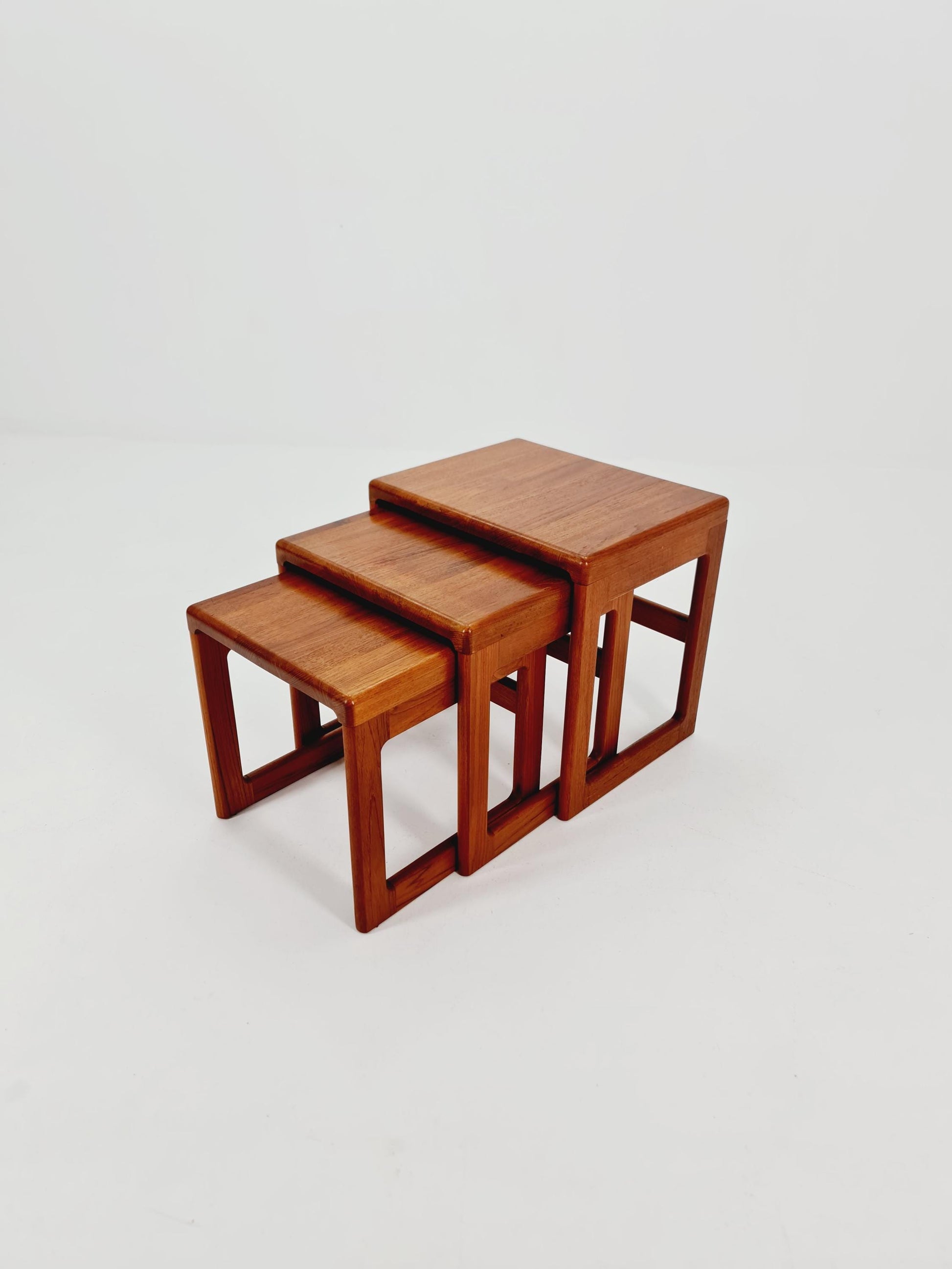 Midcentury Danish Solid teak Nesting Tables by Dyrlund , 1960s