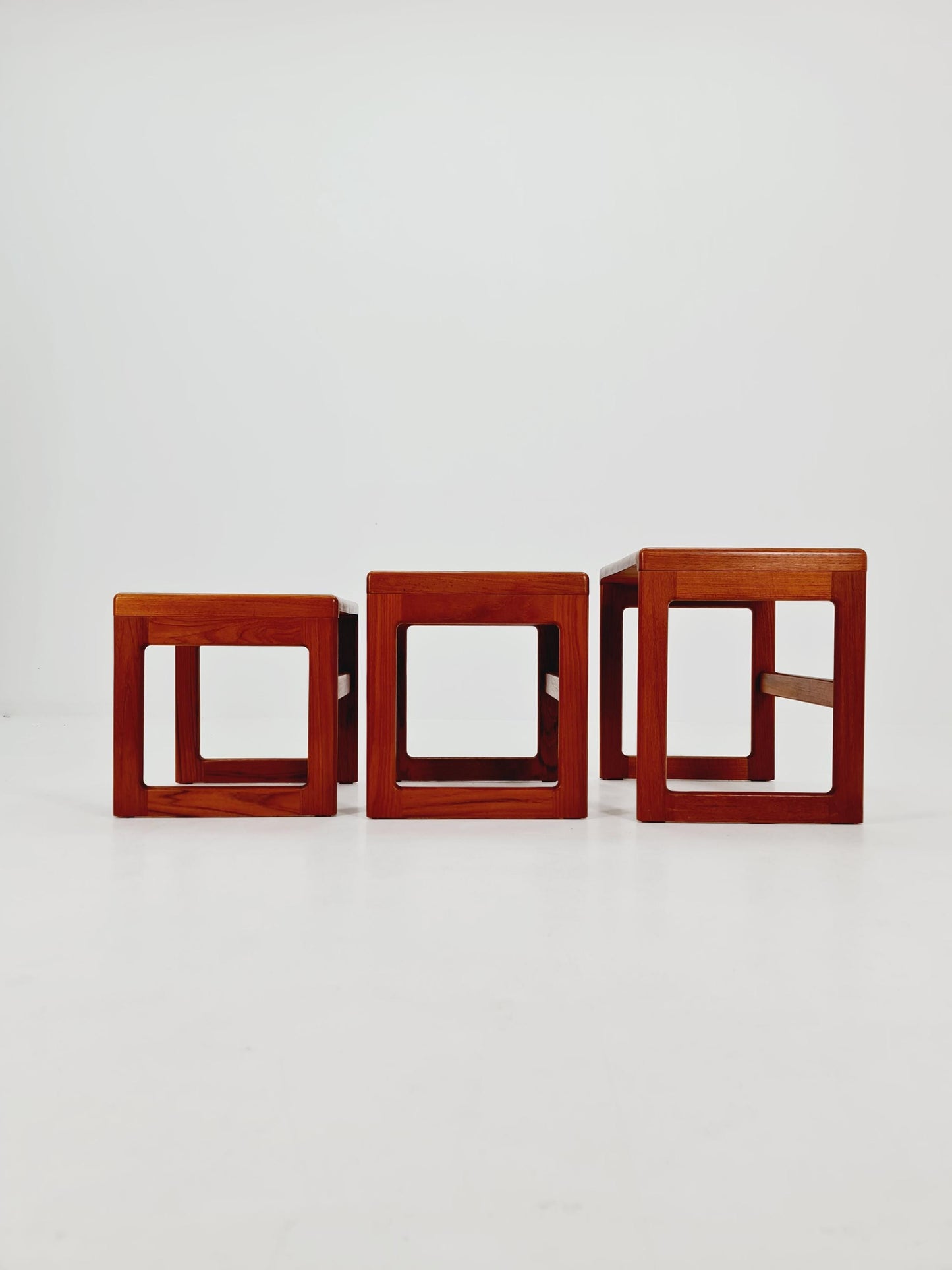 Midcentury Danish Solid teak Nesting Tables by Dyrlund , 1960s