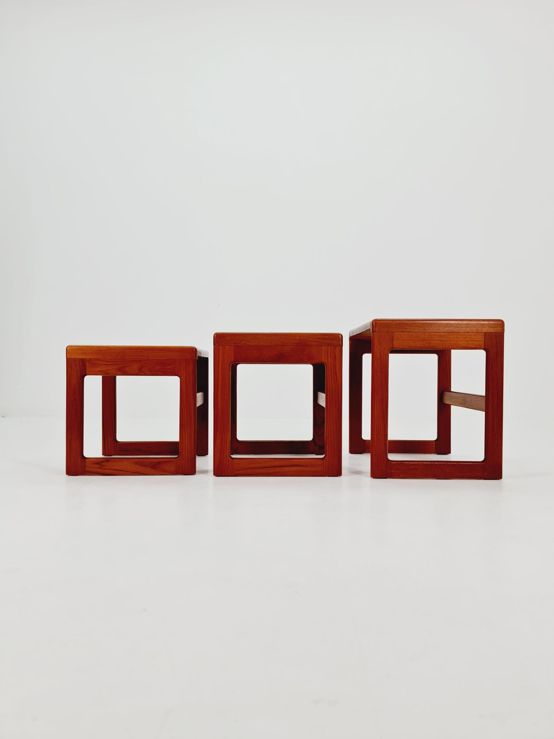 Midcentury Danish Solid teak Nesting Tables by Dyrlund , 1960s