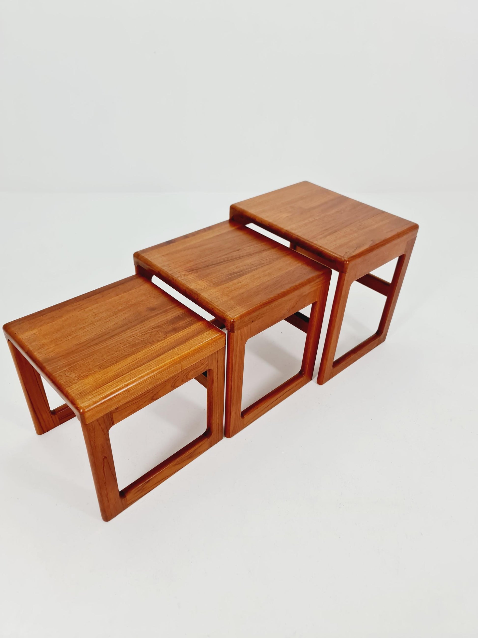 Midcentury Danish Solid teak Nesting Tables by Dyrlund , 1960s