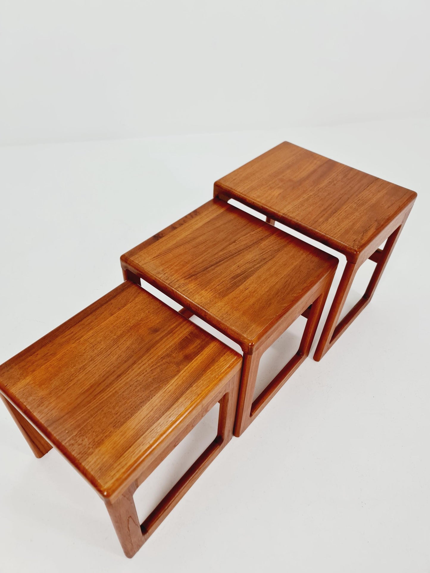 Midcentury Danish Solid teak Nesting Tables by Dyrlund , 1960s