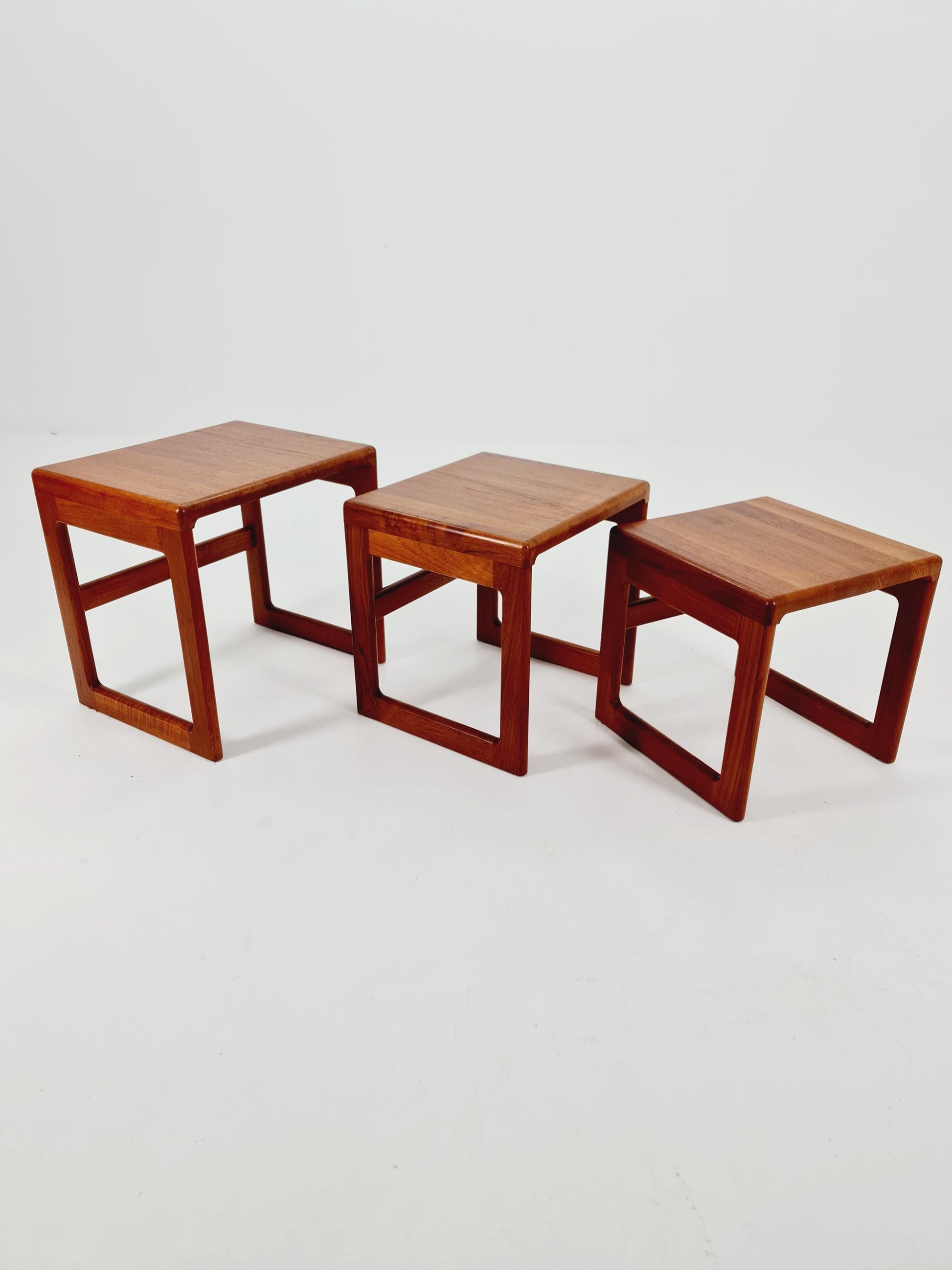Midcentury Danish Solid teak Nesting Tables by Dyrlund , 1960s