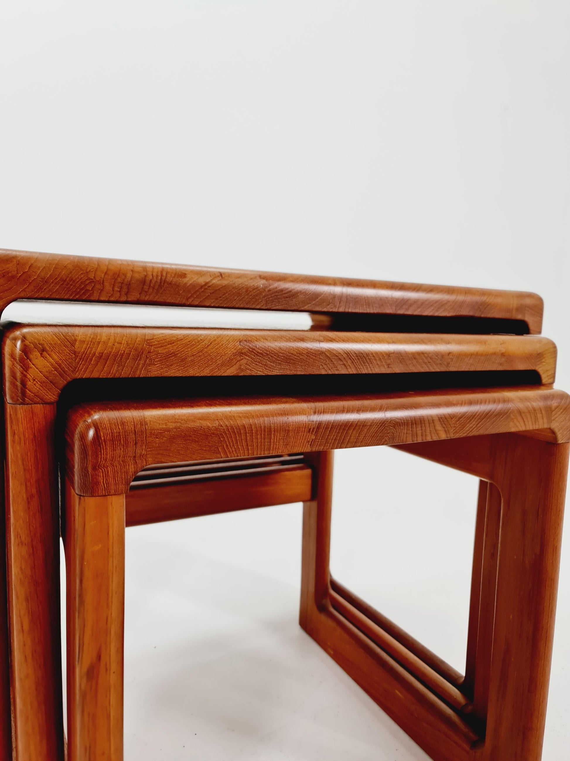 Midcentury Danish Solid teak Nesting Tables by Dyrlund , 1960s