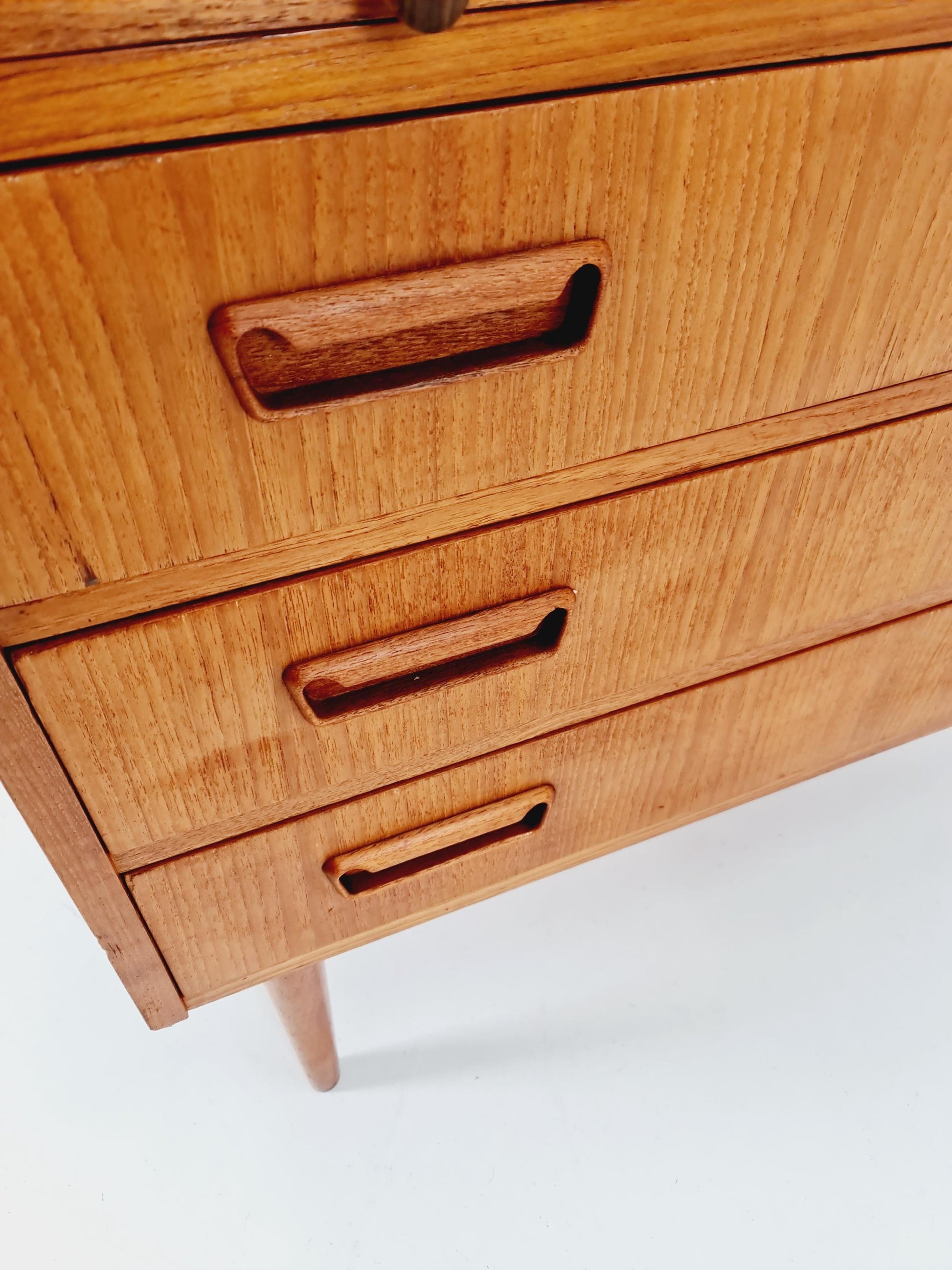 Midcentury Danish vintage teak secretary, table ByGunnar Nielsen Tibergaard , 1960s