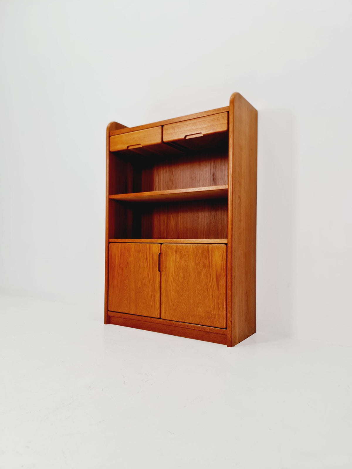 Danish freestanding vintage bookshelf system/ book case teak, Bornholm 1970s