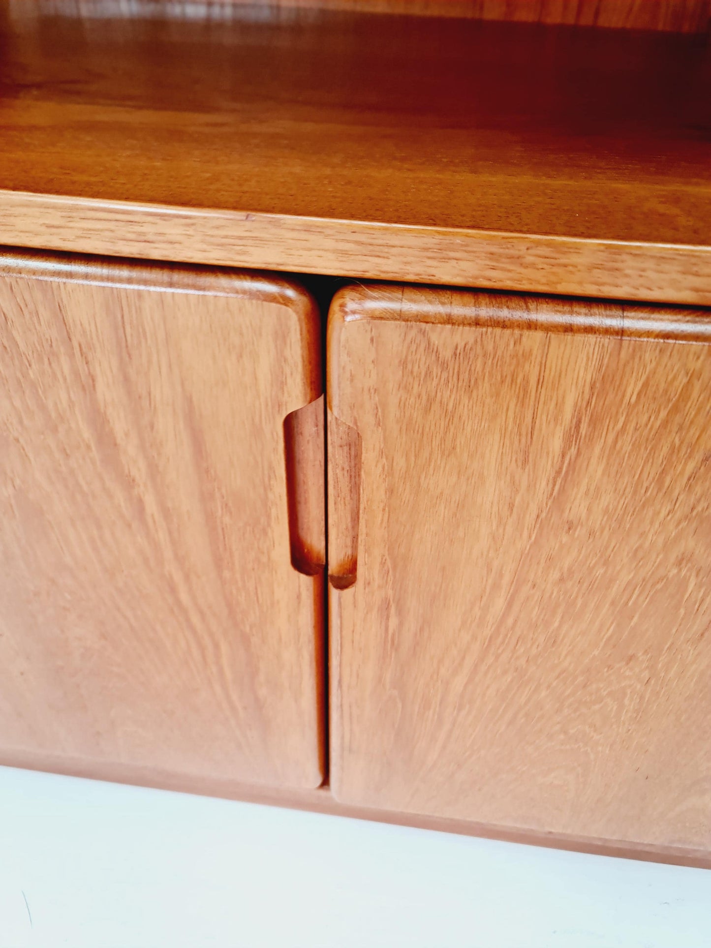 Danish freestanding vintage bookshelf system/ book case teak, Bornholm 1970s