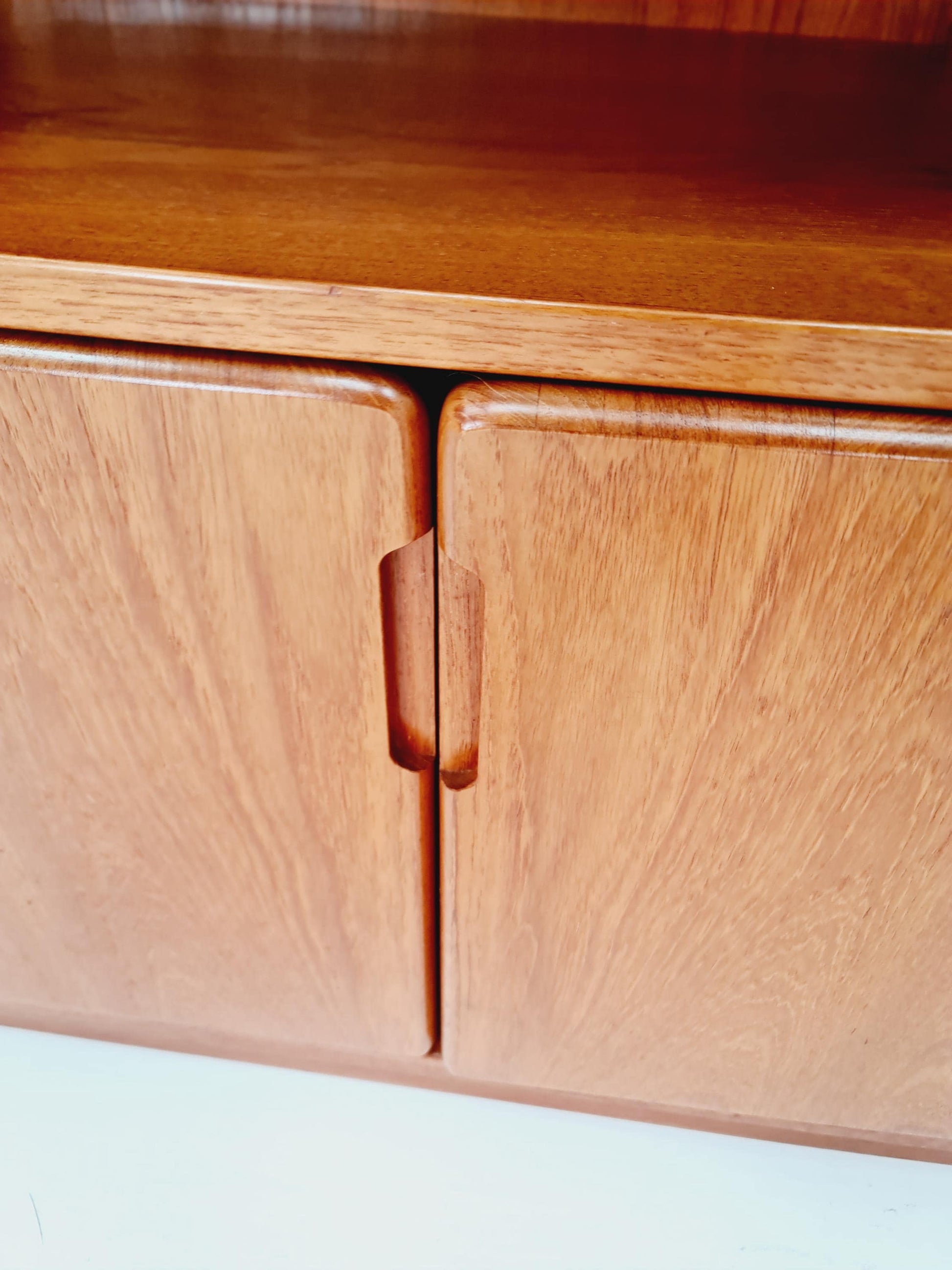 Danish freestanding vintage bookshelf system/ book case teak, Bornholm 1970s