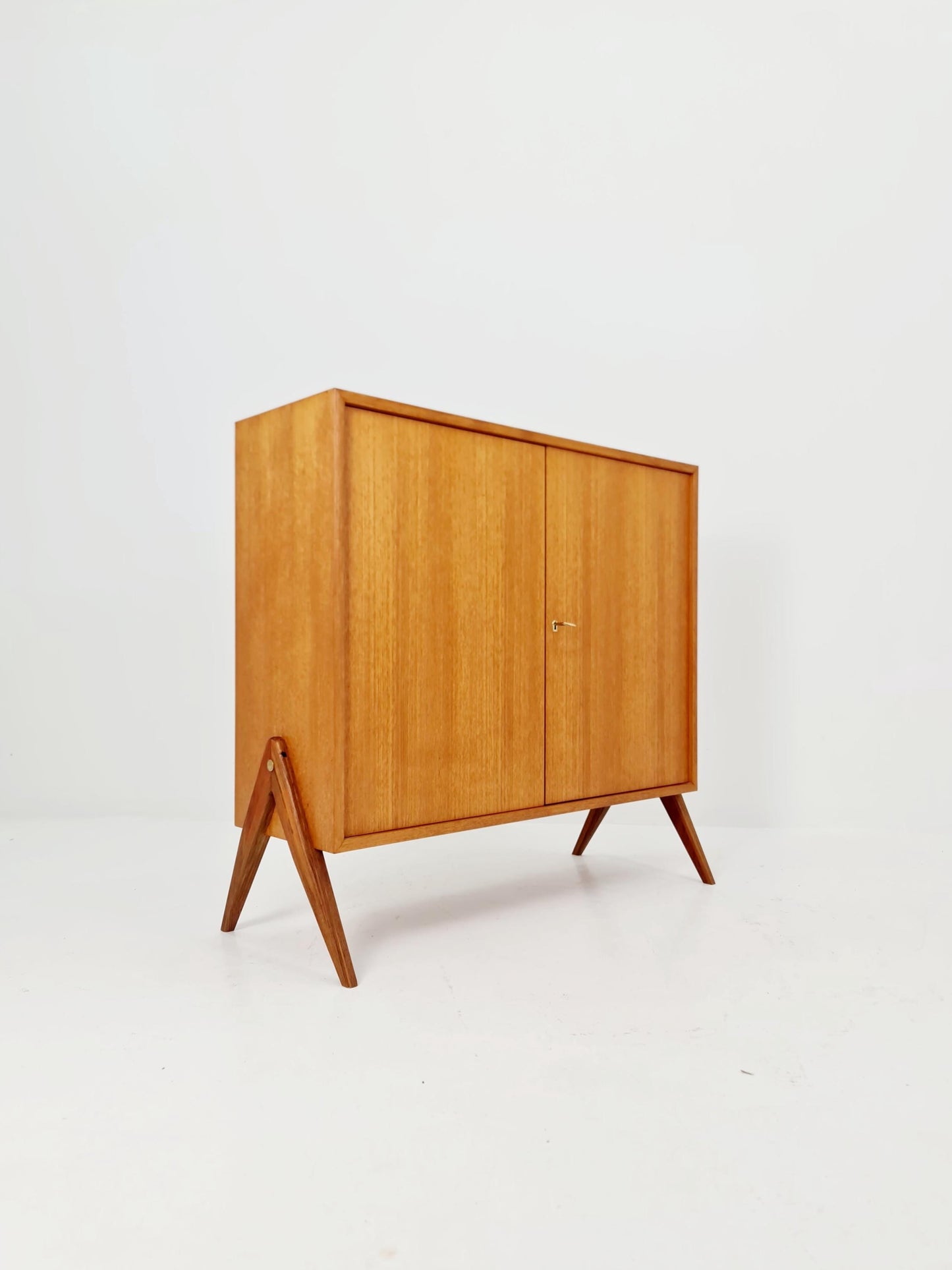 Vintage teak danish cabinet book case,By WK Möbel 1960s