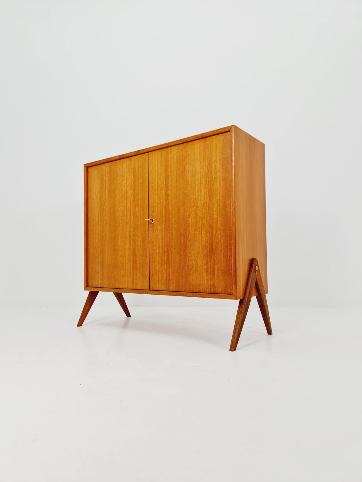 Vintage teak danish cabinet book case,By WK Möbel 1960s