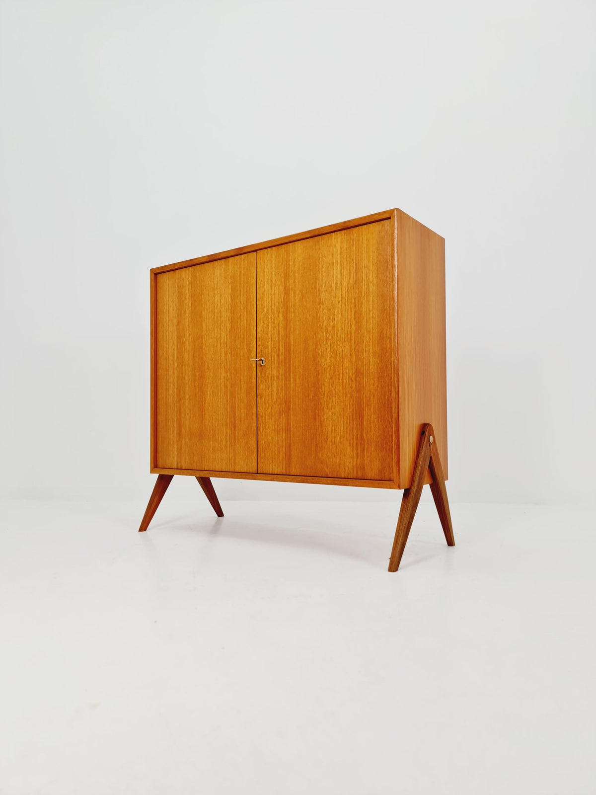 Vintage teak danish cabinet book case,By WK Möbel 1960s