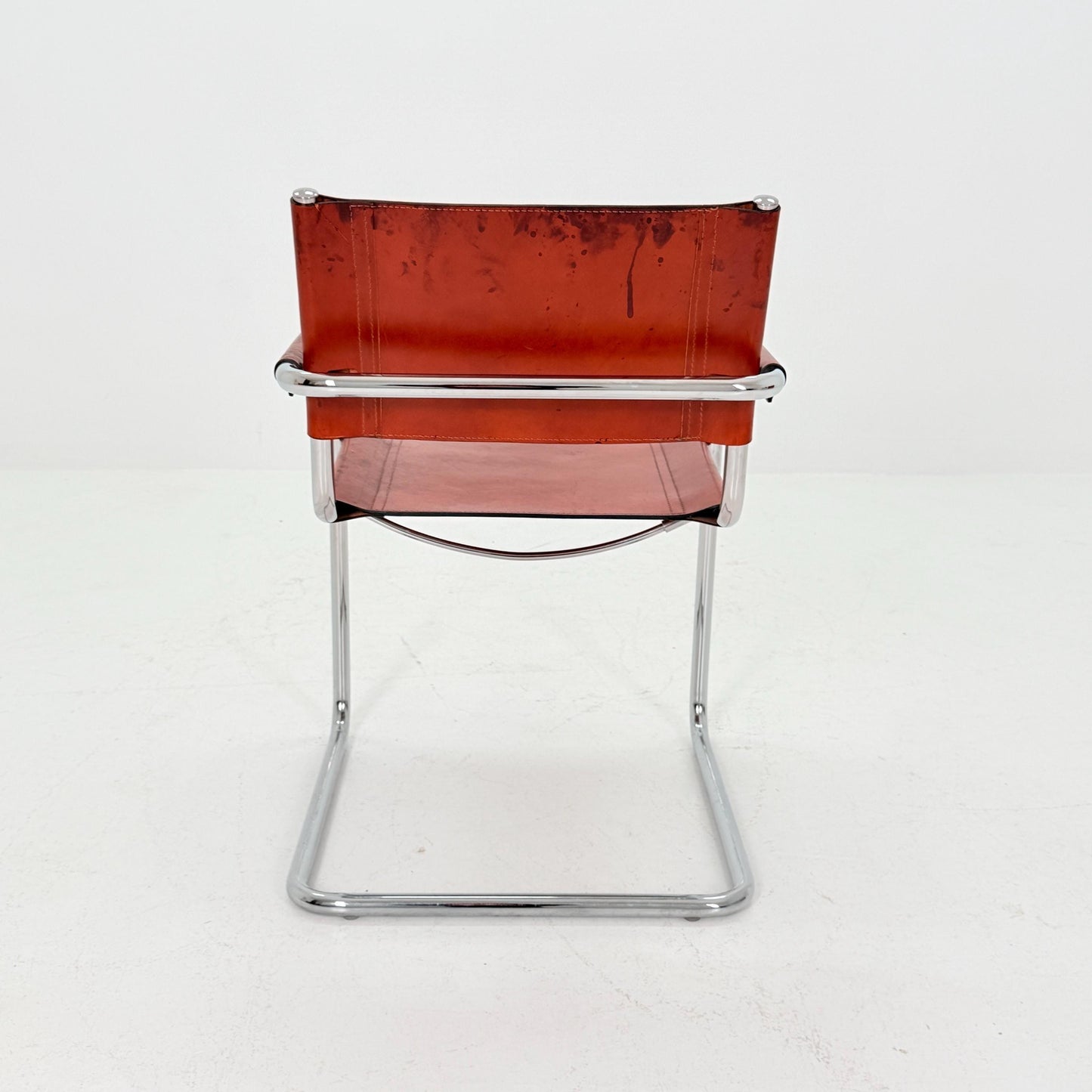 Mid century MG5/B34 leather cantilevered armchair by Mart Stam for Matteo Grassi italy 1980s