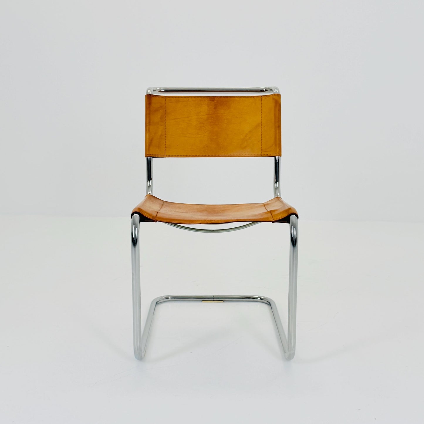 Mid-Century Vintage S33 Cognac Chair by Mart Stam & Marcel Breuer from Thonet 1980s Germany
