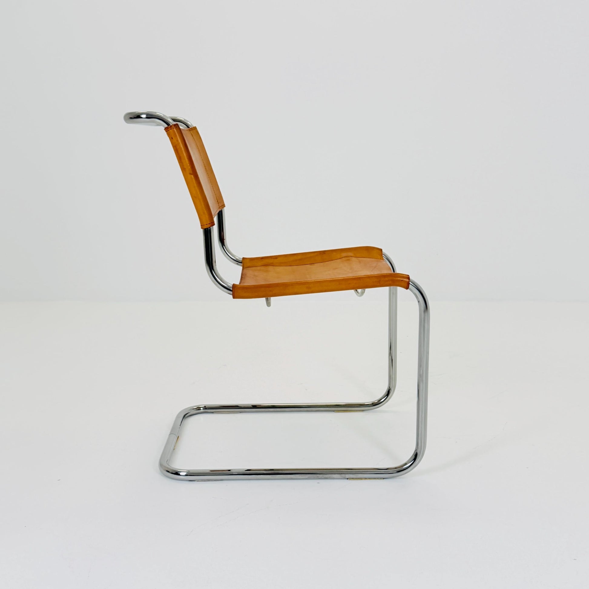 Mid-Century Vintage S33 Cognac Chair by Mart Stam & Marcel Breuer from Thonet 1980s Germany