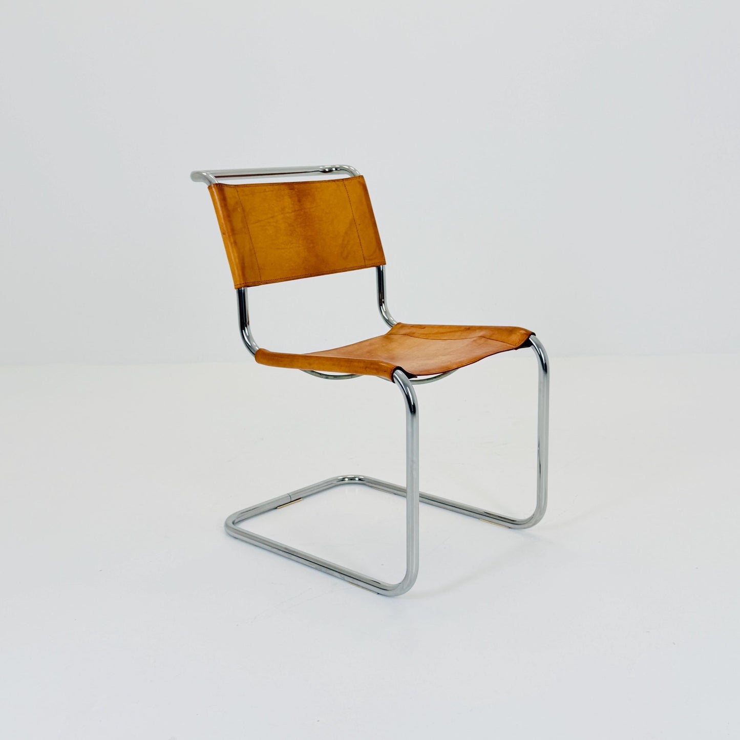 Mid-Century Vintage S33 Cognac Chair by Mart Stam & Marcel Breuer from Thonet 1980s Germany