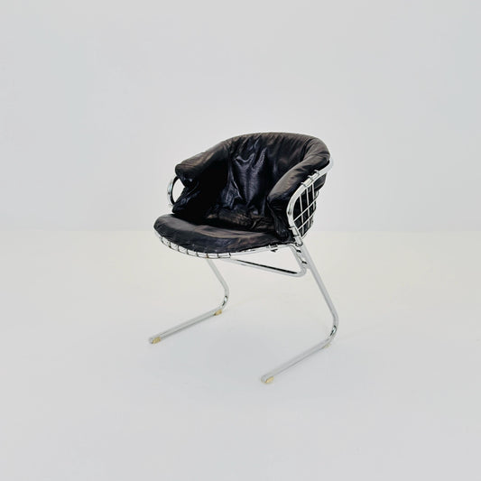 Mid Century FLYNN Armchair by Gastone Rinaldi for Thema Italy 1970s