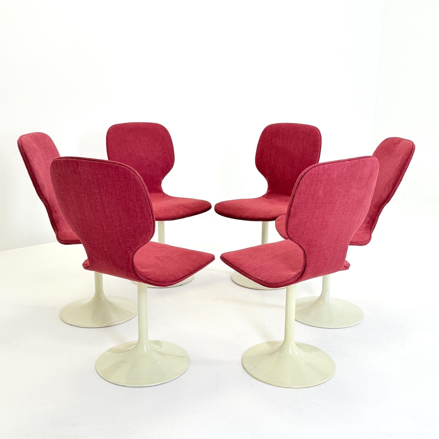 Set of 6 Mid Century Space Age tulip Dining Chairs by Lüsch – 1970s Germany