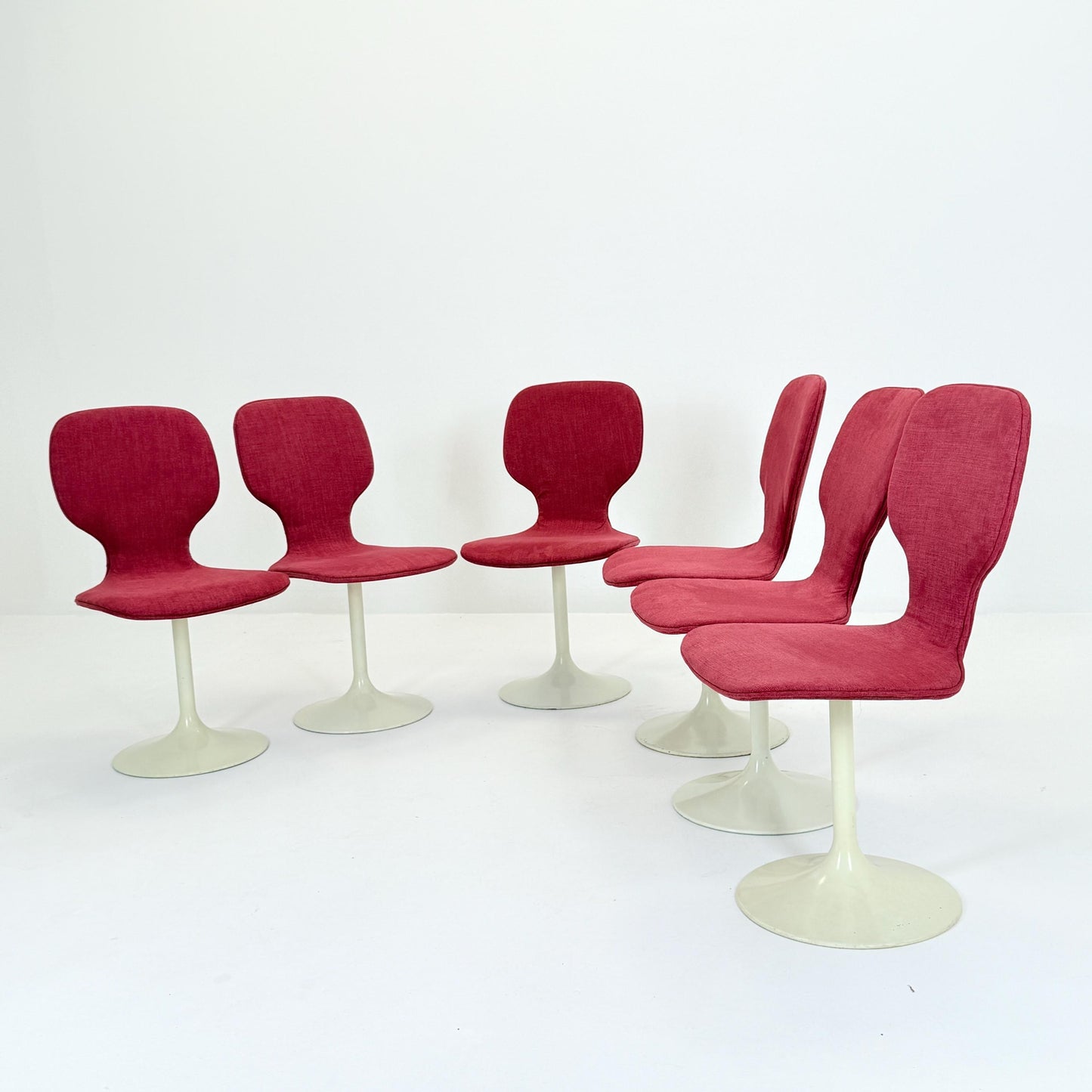Set of 6 Mid Century Space Age tulip Dining Chairs by Lüsch – 1970s Germany