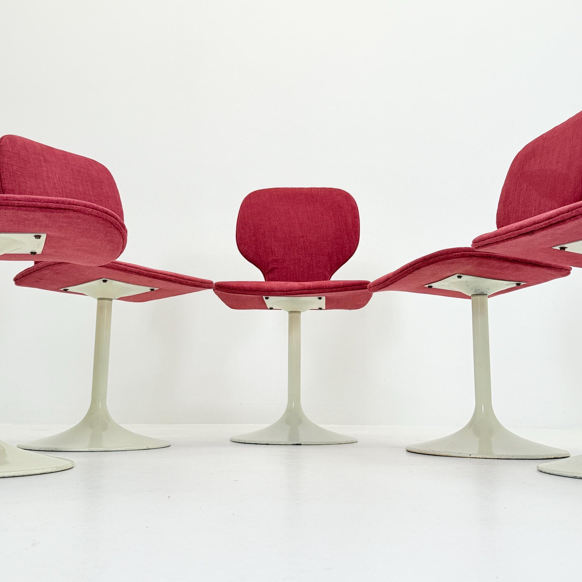 Set of 6 Mid Century Space Age tulip Dining Chairs by Lüsch – 1970s Germany