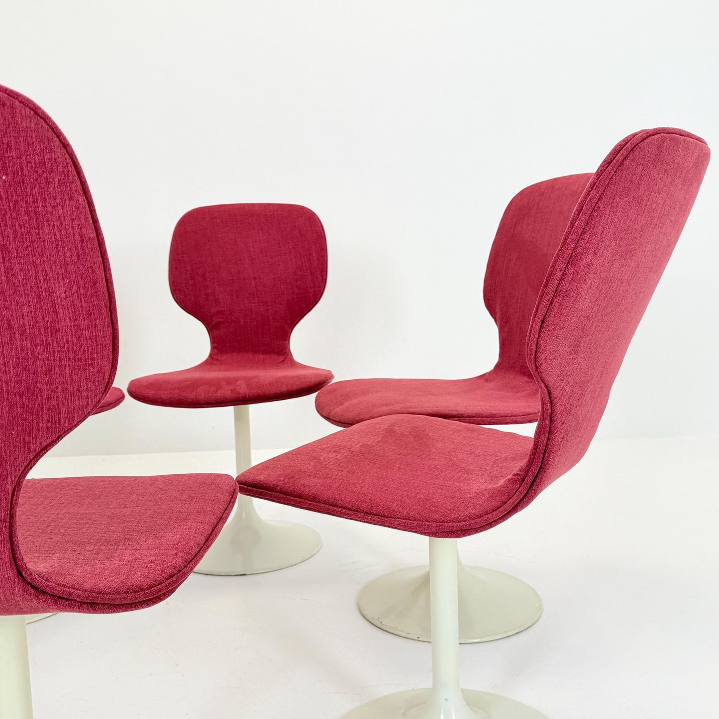 Set of 6 Mid Century Space Age tulip Dining Chairs by Lüsch – 1970s Germany