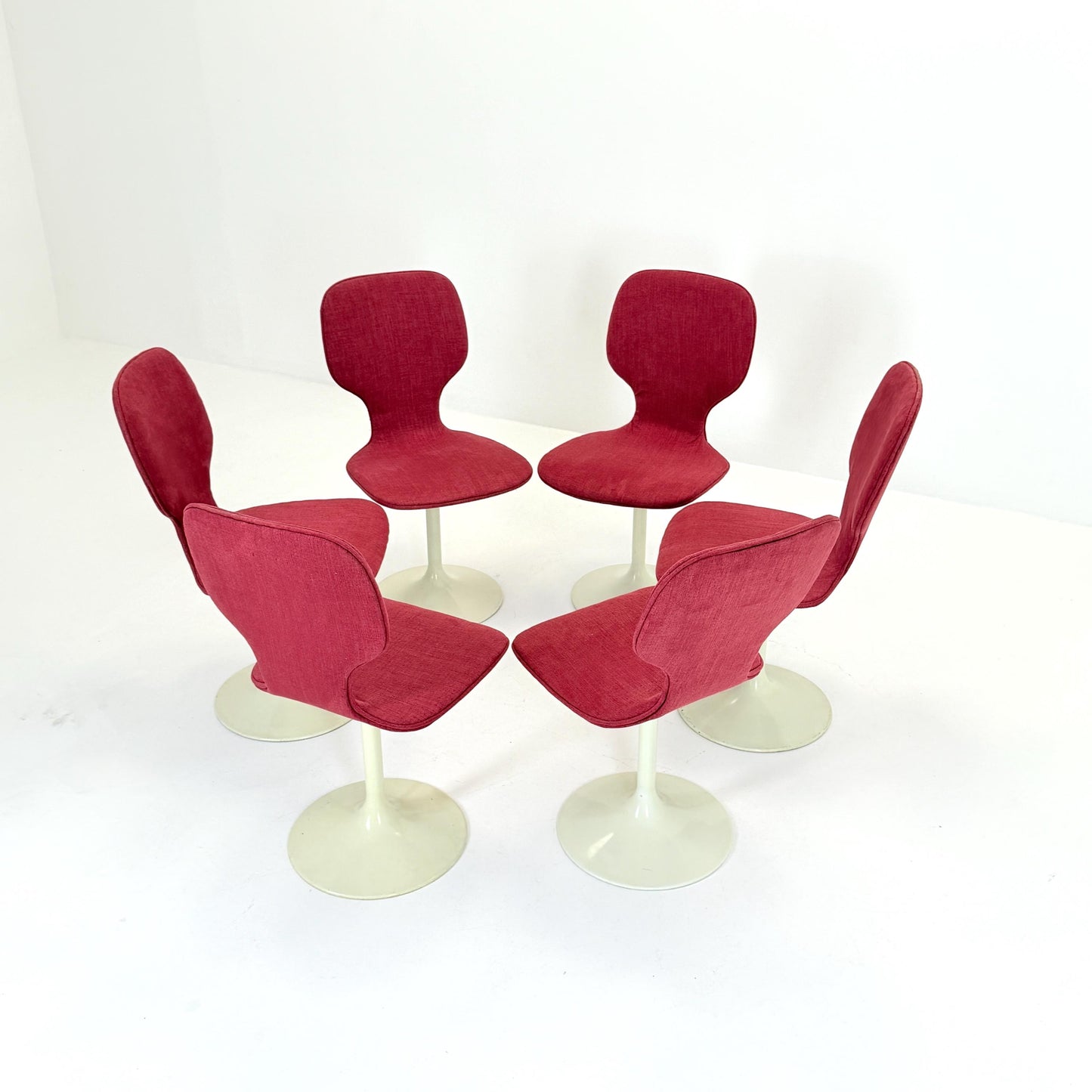 Set of 6 Mid Century Space Age tulip Dining Chairs by Lüsch – 1970s Germany